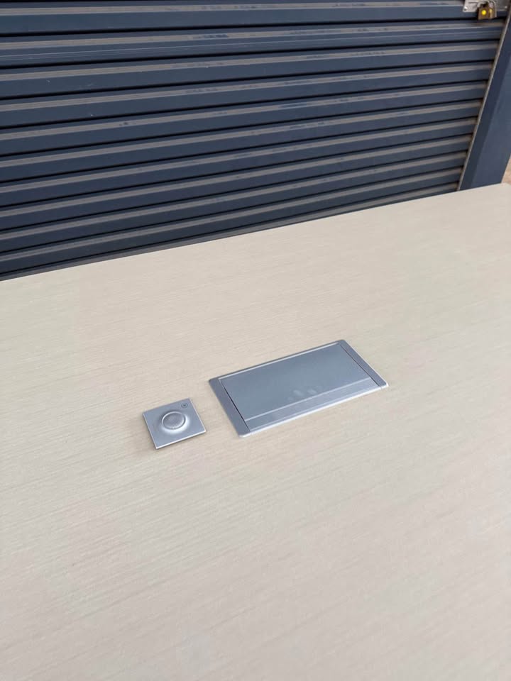 Office Boardroom Meeting Table - 2400x1200mm with Power Box