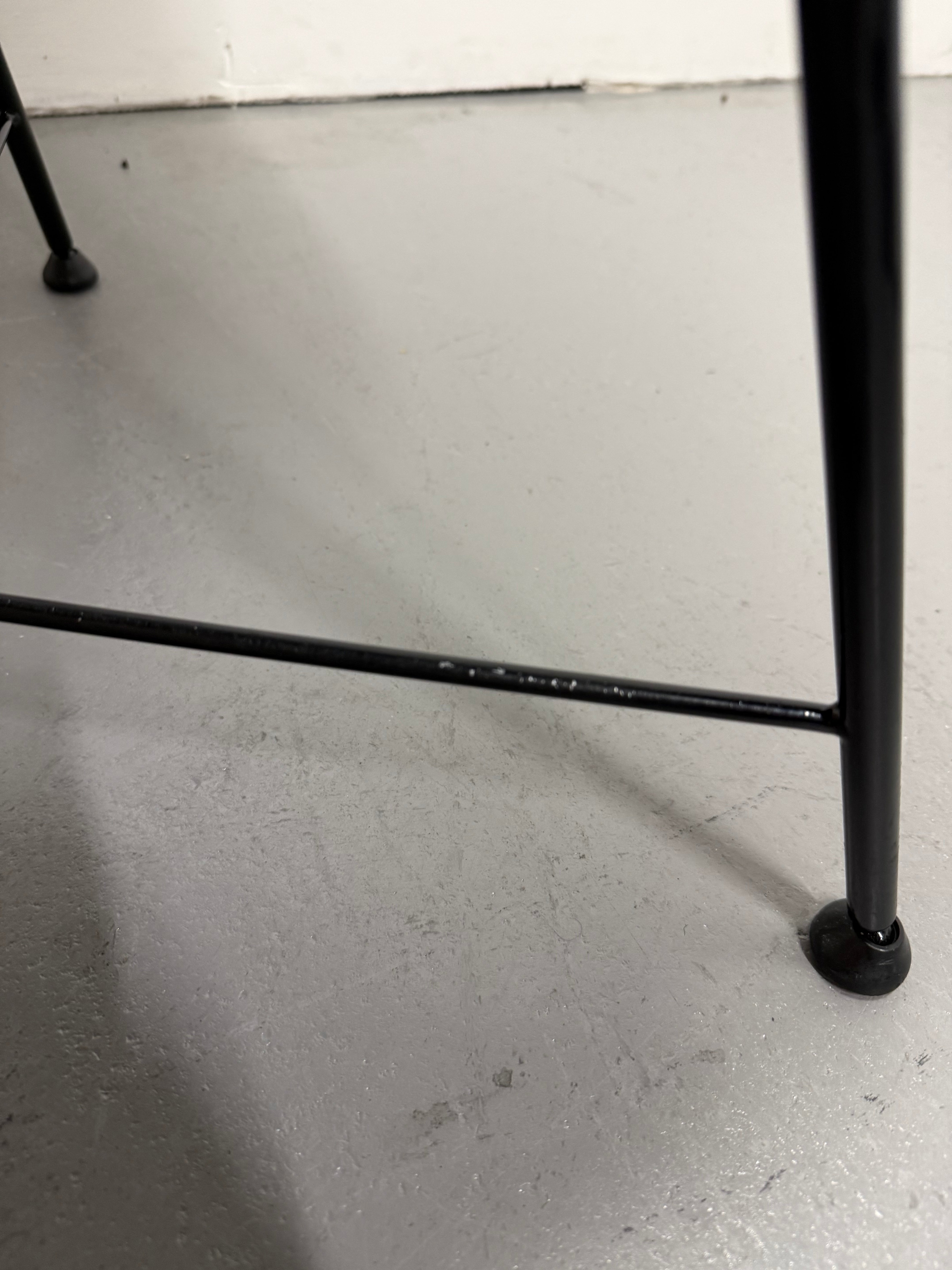 Walter Knoll Turtle Chair - Black Leather with Wire Base