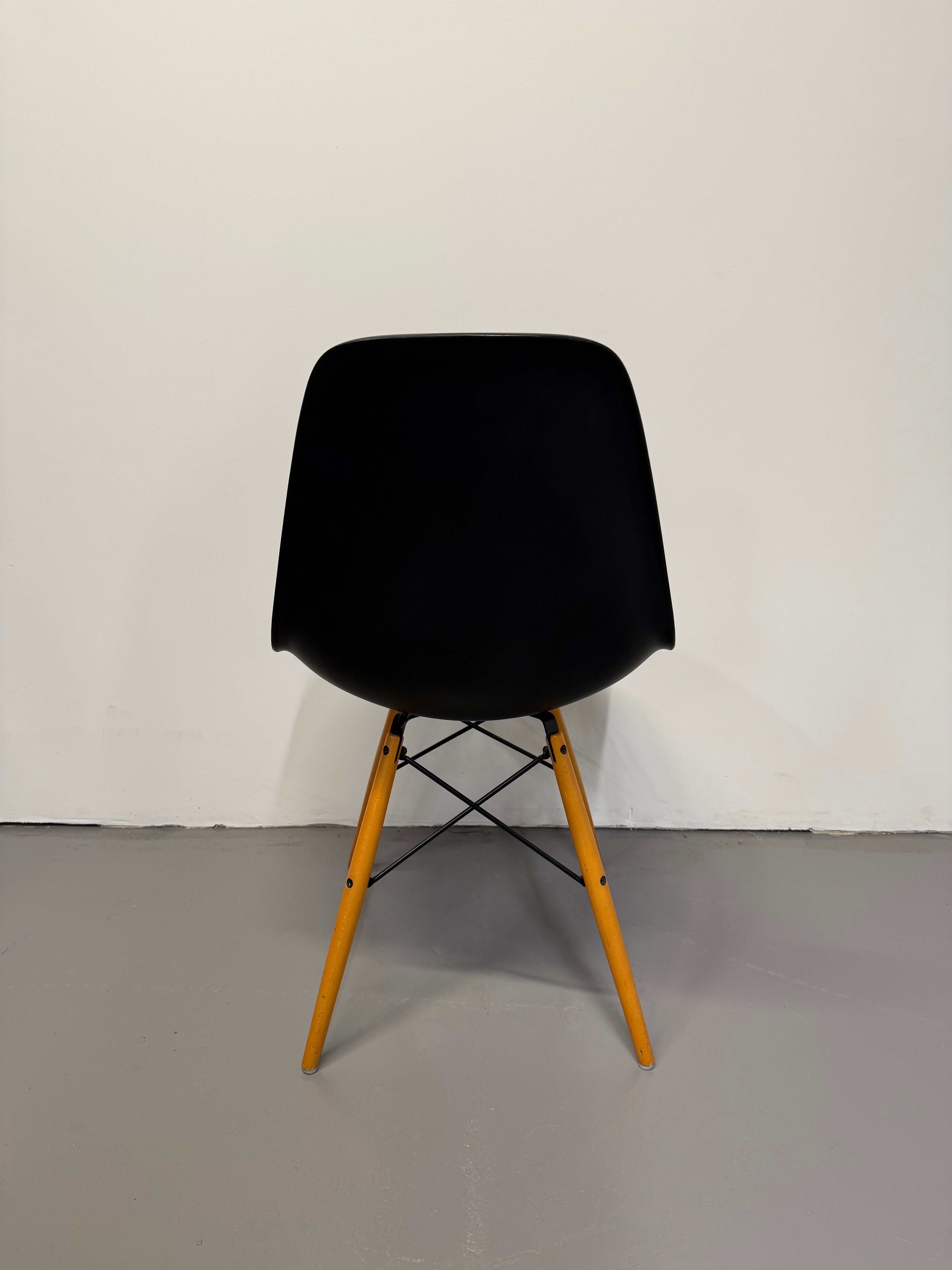 Vitra Eames DSR Side Chair – Black Shell with Dowel Base