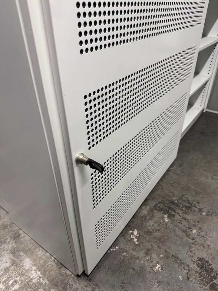 Planex Linea Sliding Door Storage Cabinet - White