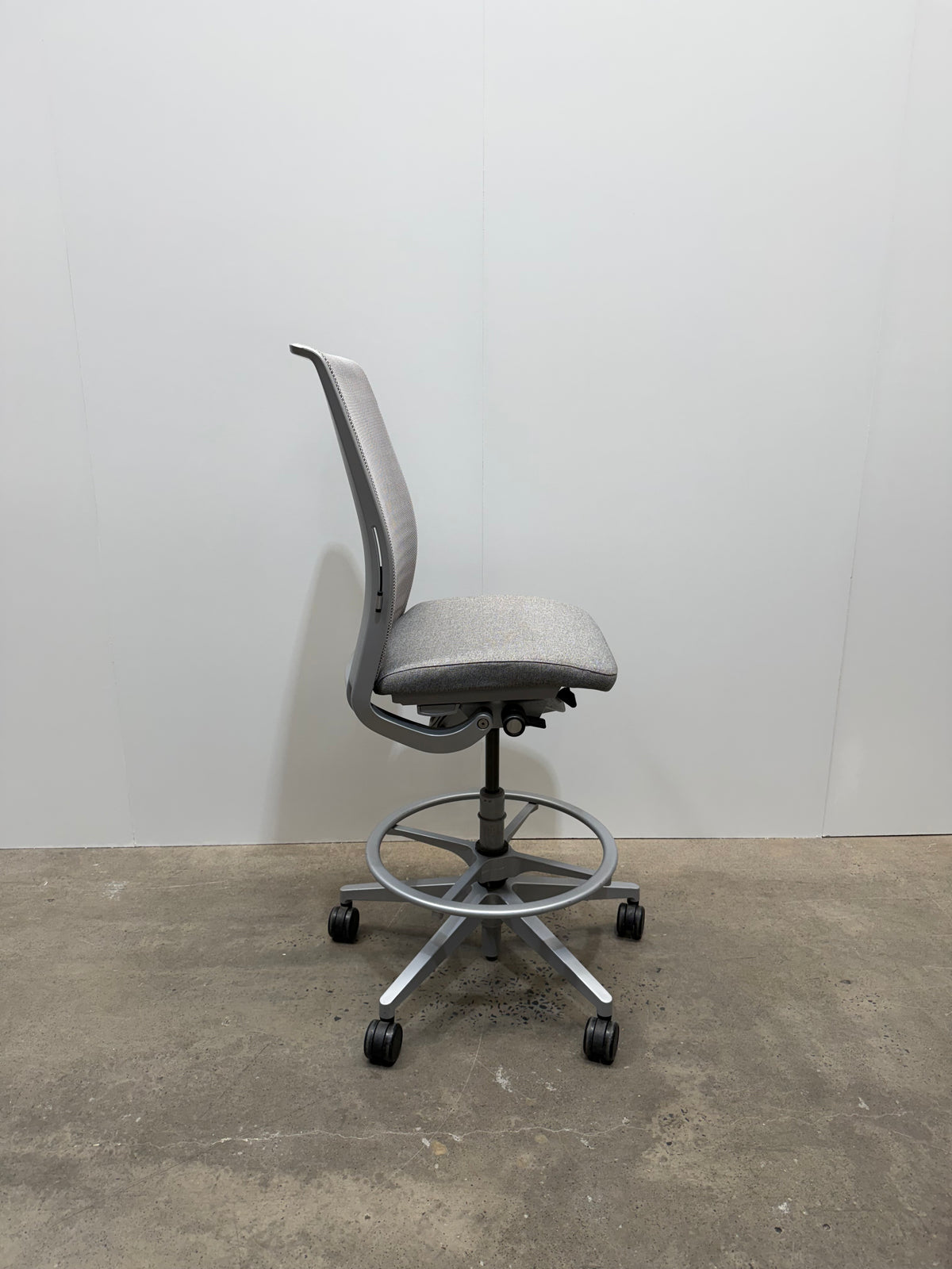 Steelcase Think V2 Drafting Stool – Grey, No Arms, Ex-Showroom – view 4 – pre-owned