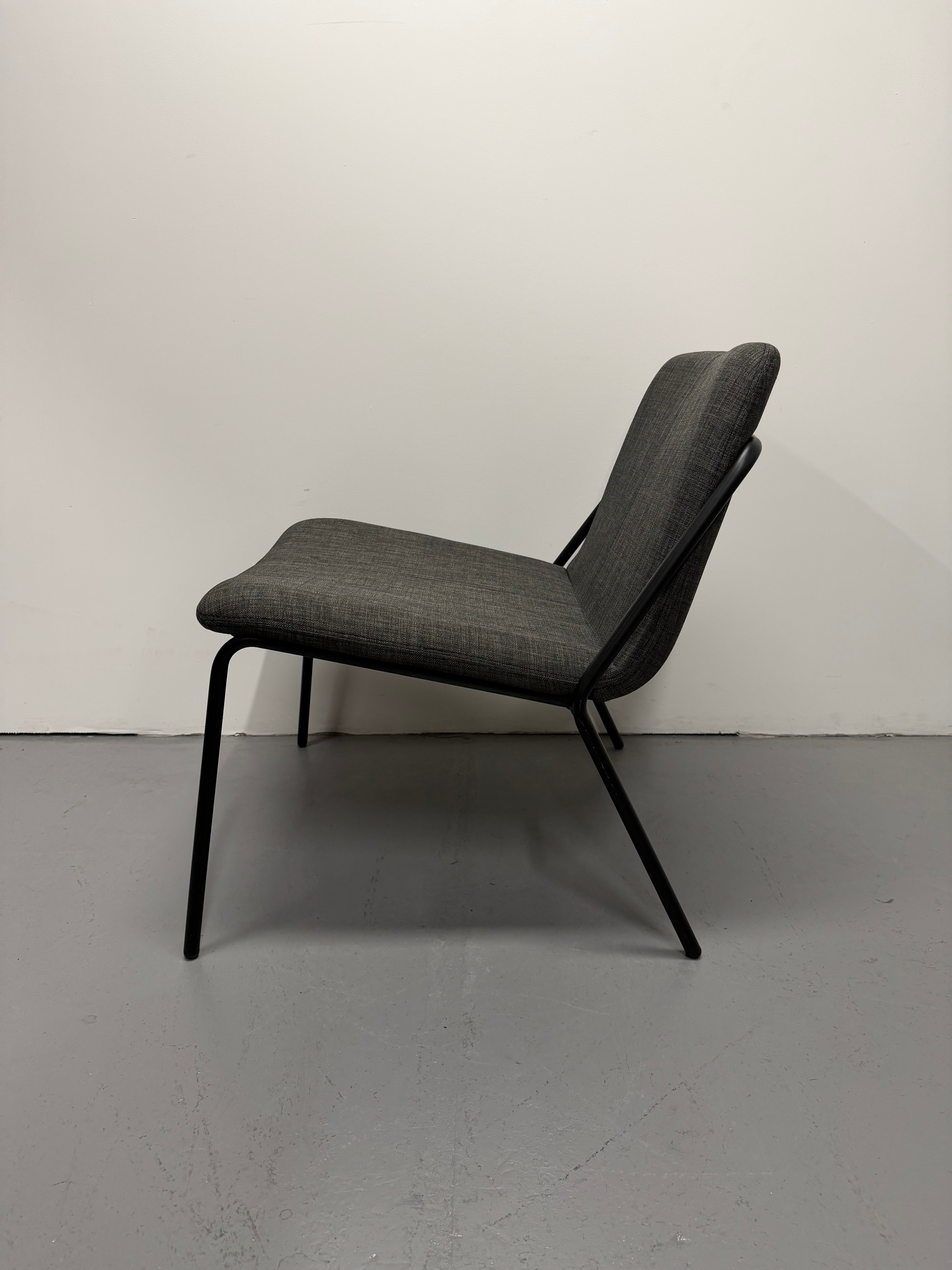 Sling Lounge Chair in Lead Grey Fabric by M.A.D Design | Ex-Showroom