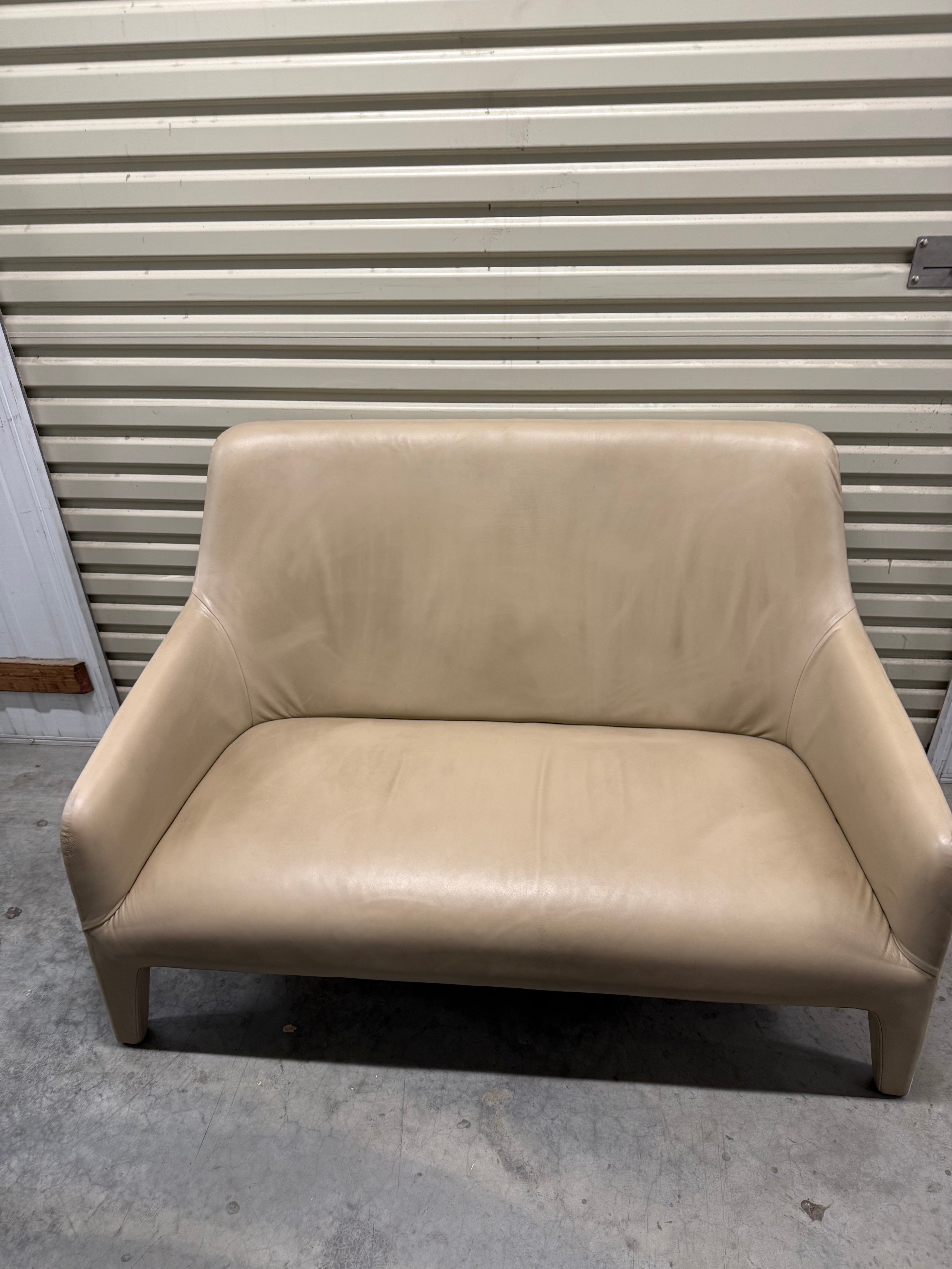 Jardan Kelly Two Seater Sofa – Beige Leather