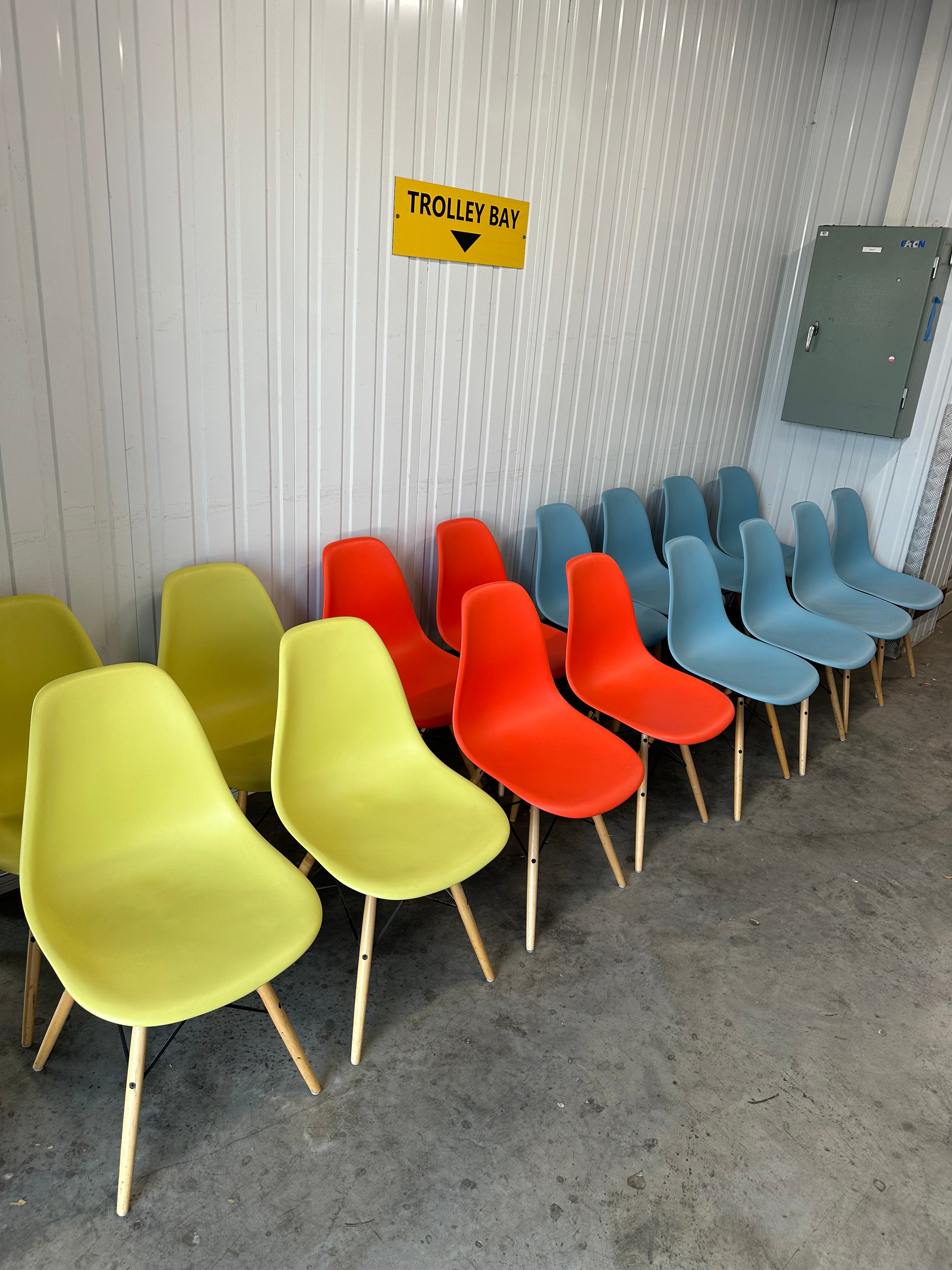 Original Eames Moulded Plastic Side Chair Dowel – Mustard