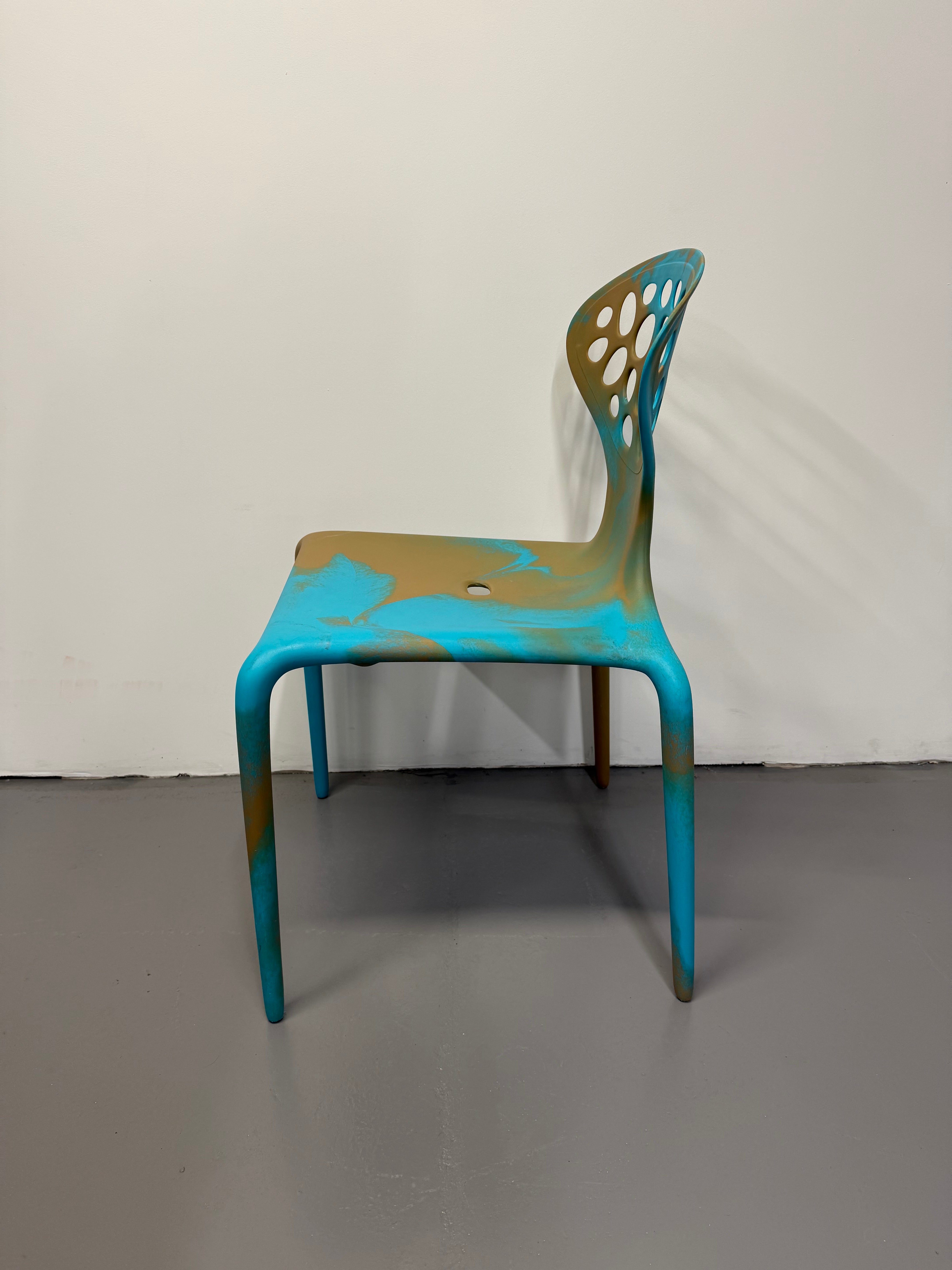 Moroso Supernatural Chair by Ross Lovegrove – Bi-Colour Turquoise/Cappuccino (2005)