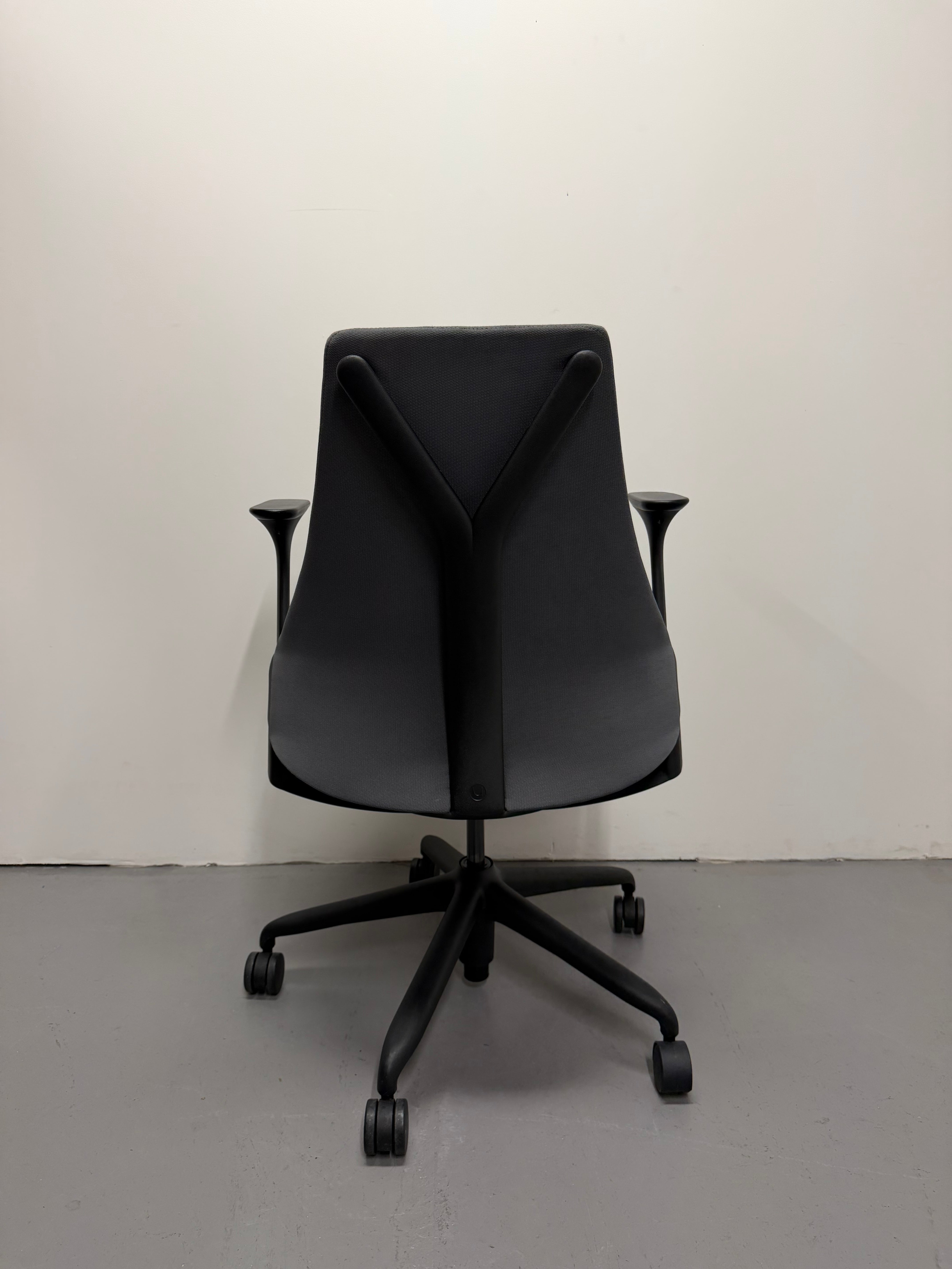 Herman Miller Sayl Task Chair with Armrests - Grey upholstered back
