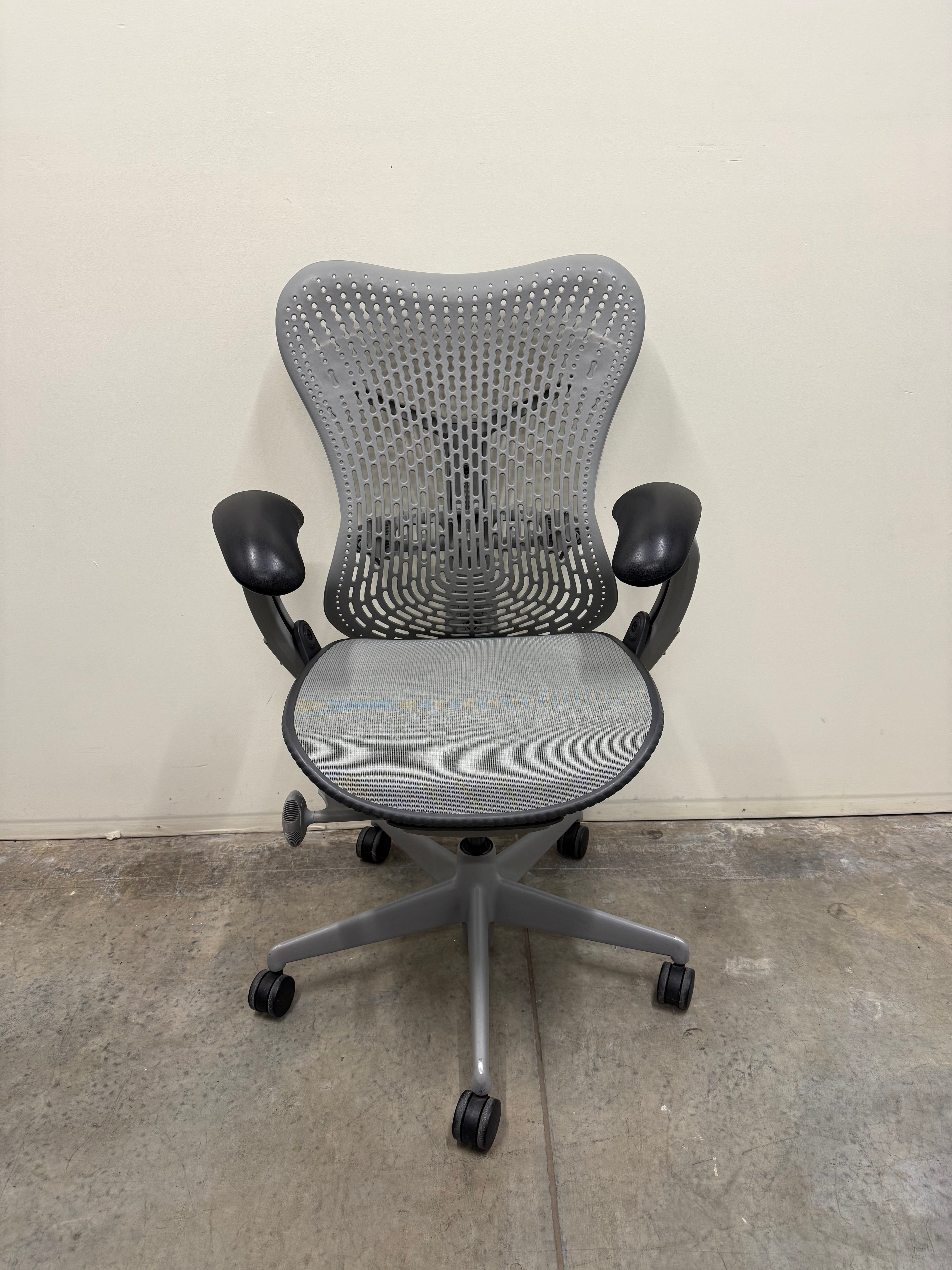 Herman Miller Mirra 1 Office Chair – Grey Seat & Back with Armrests