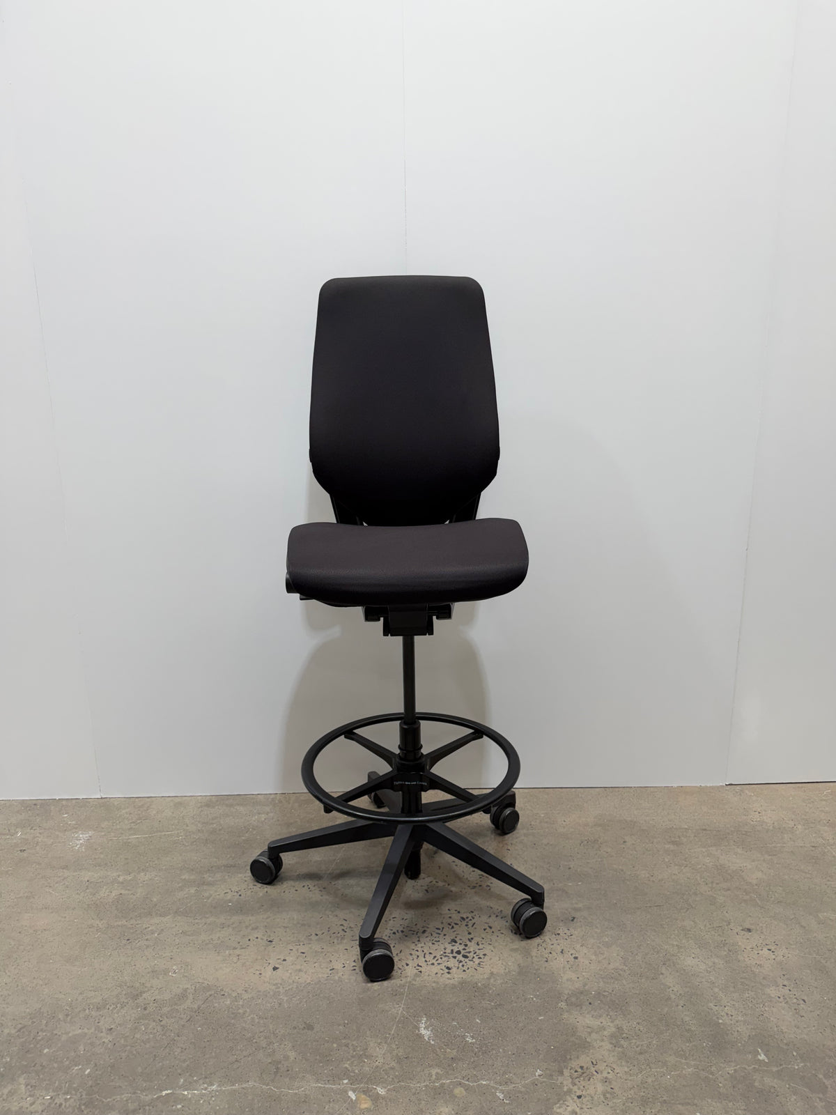 Steelcase Gesture Drafting Stool – Black Fabric, No Arms – view 10 – pre-owned