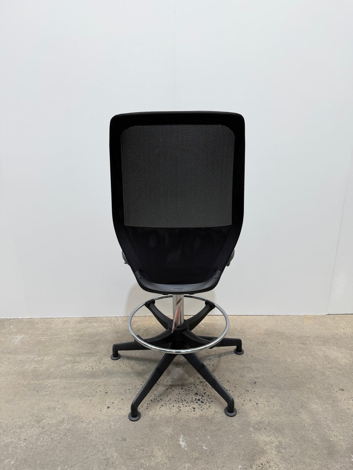 Orangebox Joy Drafting Chair – Black Mesh Back, Grey Seat – view 7 – pre-owned