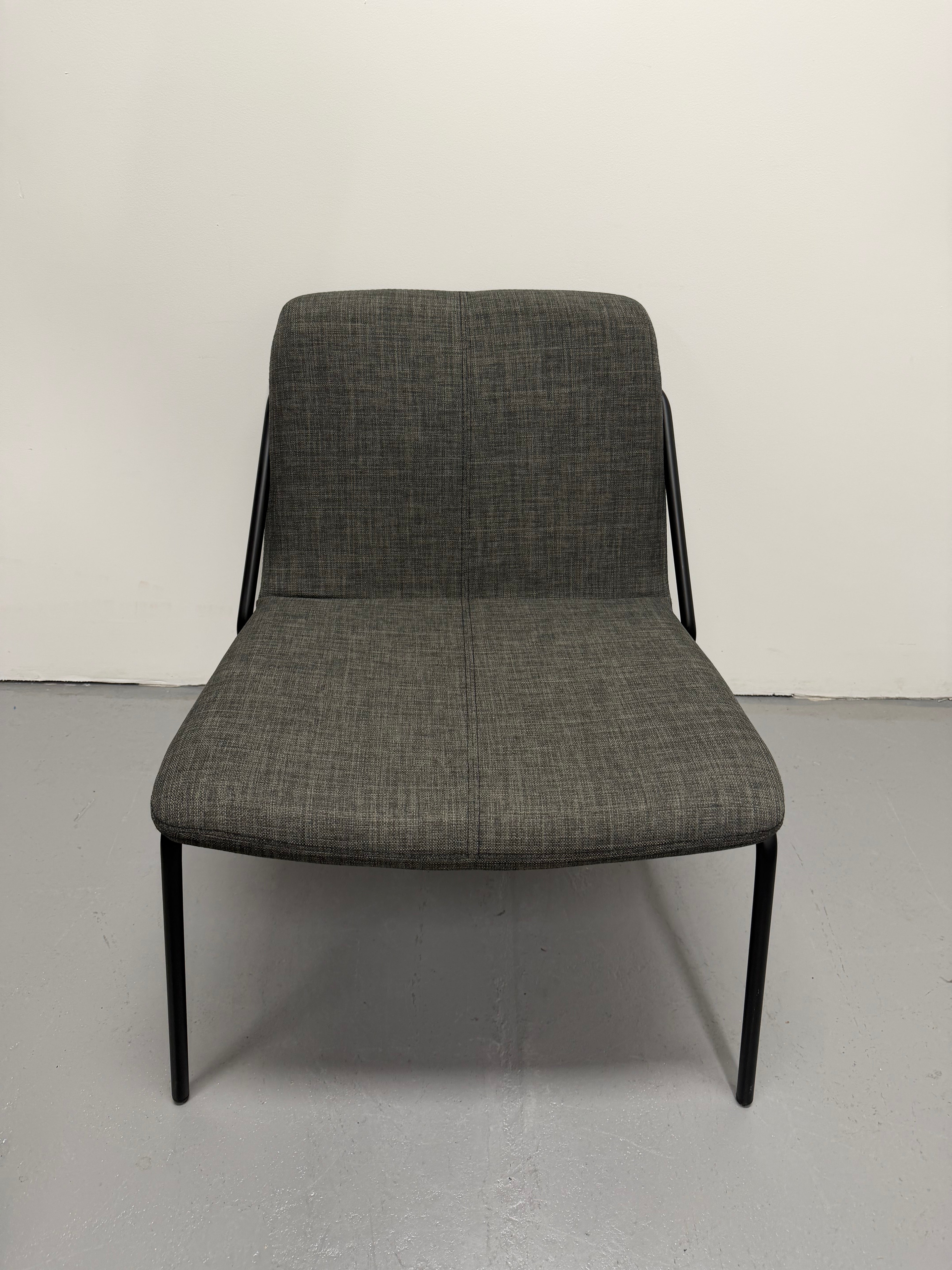 Sling Lounge Chair in Lead Grey Fabric by M.A.D Design | Ex-Showroom