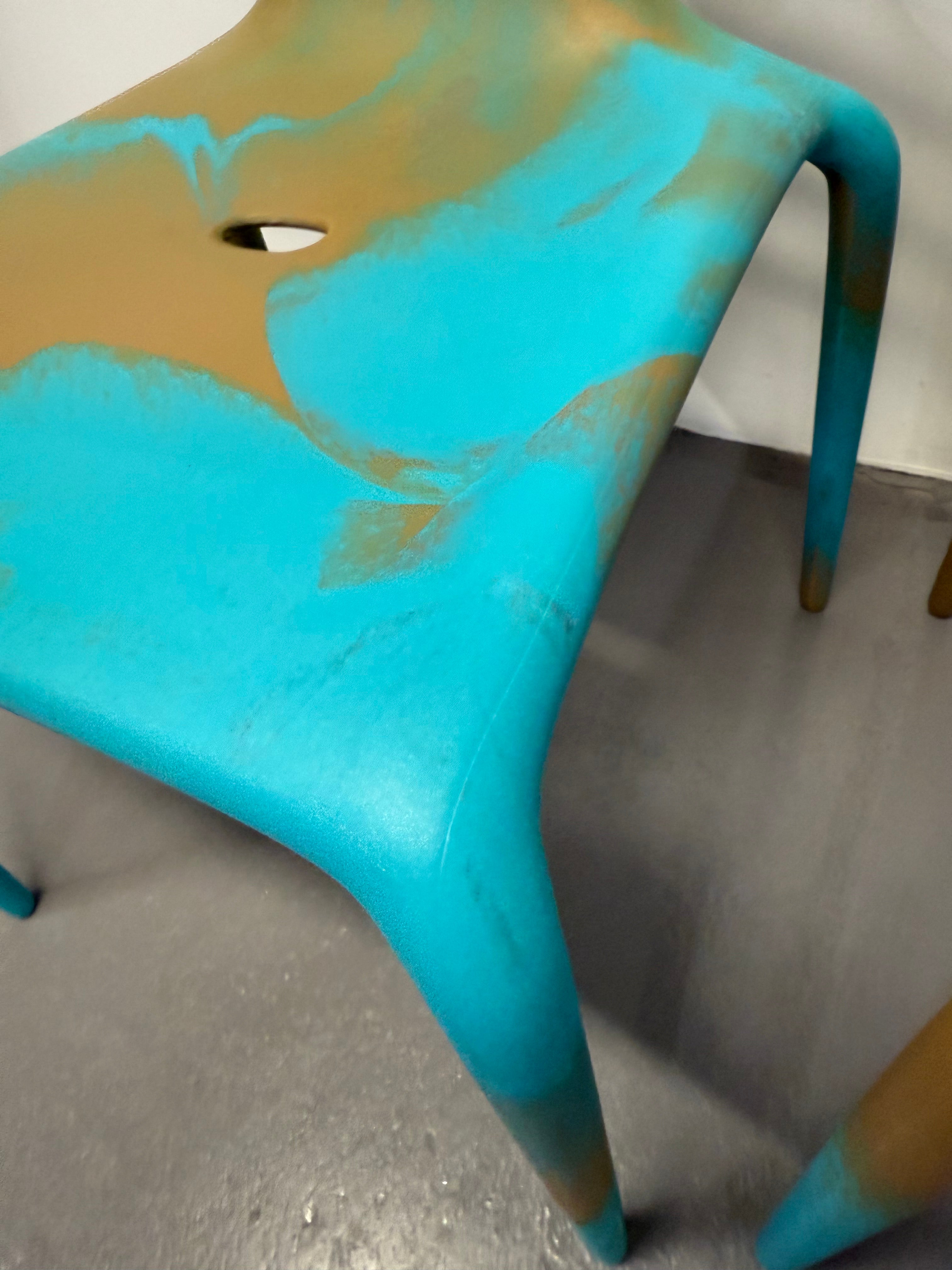 Moroso Supernatural Chair by Ross Lovegrove – Bi-Colour Turquoise/Cappuccino (2005)
