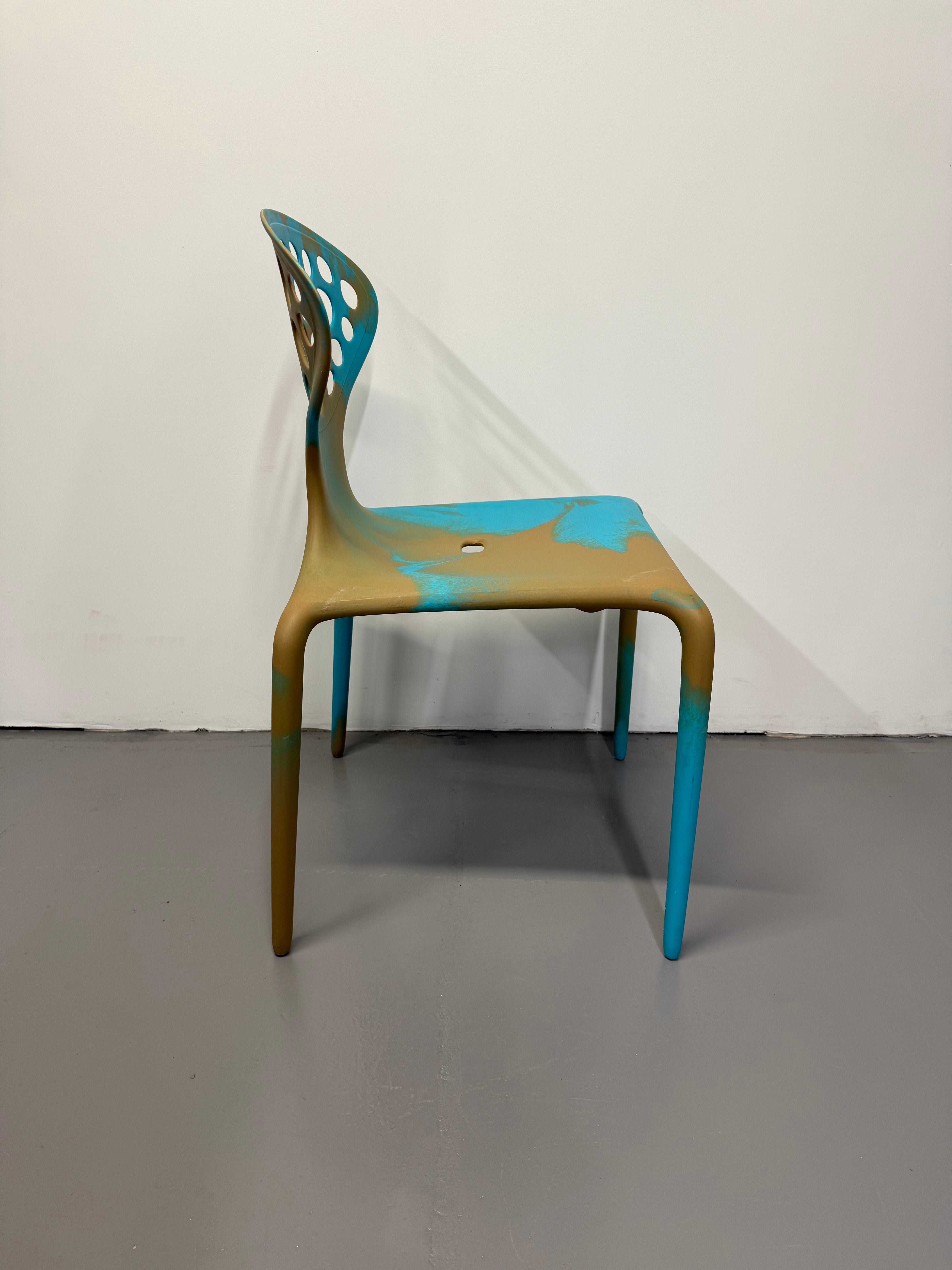 Moroso Supernatural Chair by Ross Lovegrove – Bi-Colour Turquoise/Cappuccino (2005)