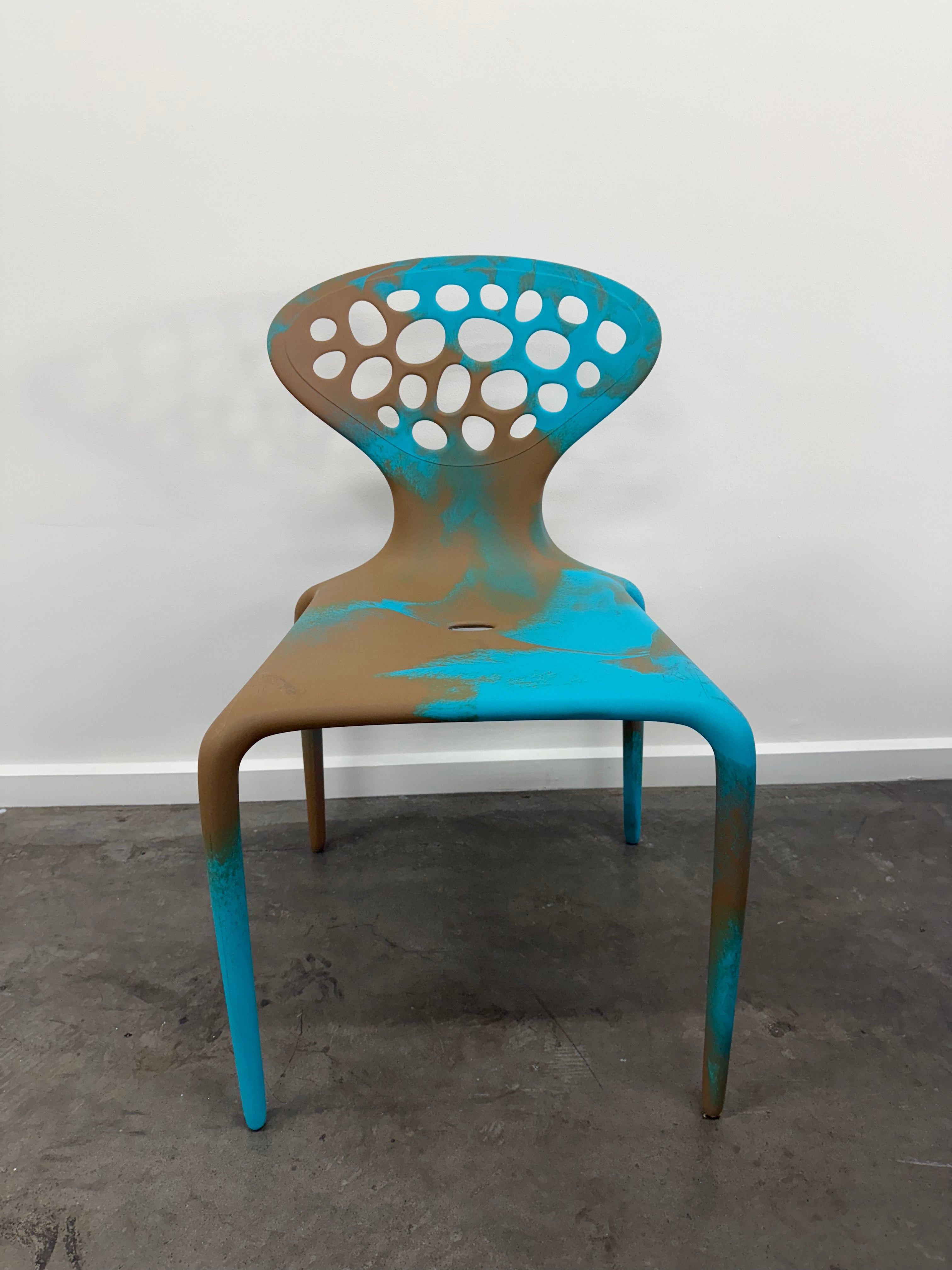 Moroso Supernatural Chair by Ross Lovegrove – Bi-Colour Turquoise/Cappuccino (2005)