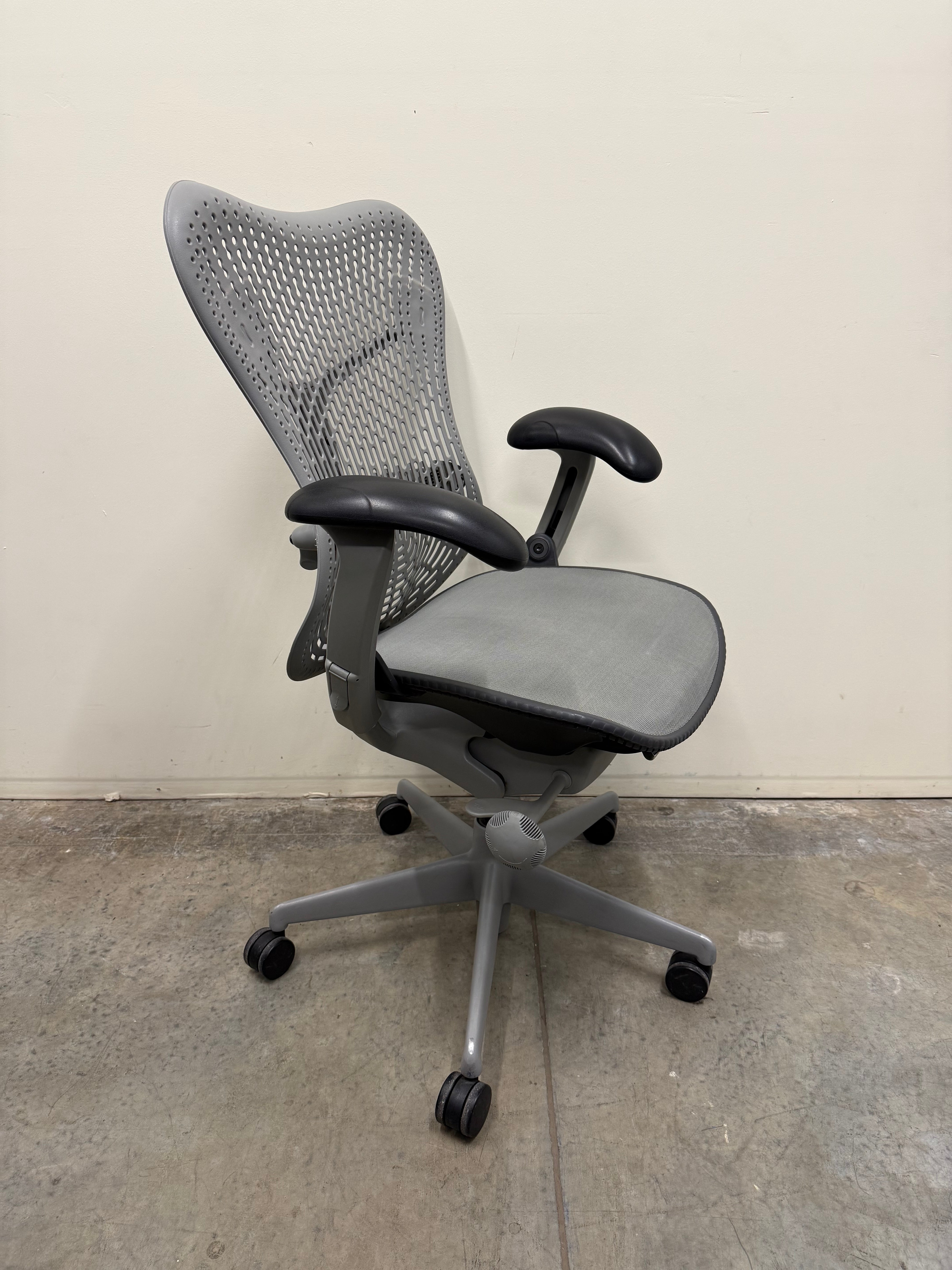 Herman Miller Mirra 1 Office Chair – Grey Seat & Back with Armrests