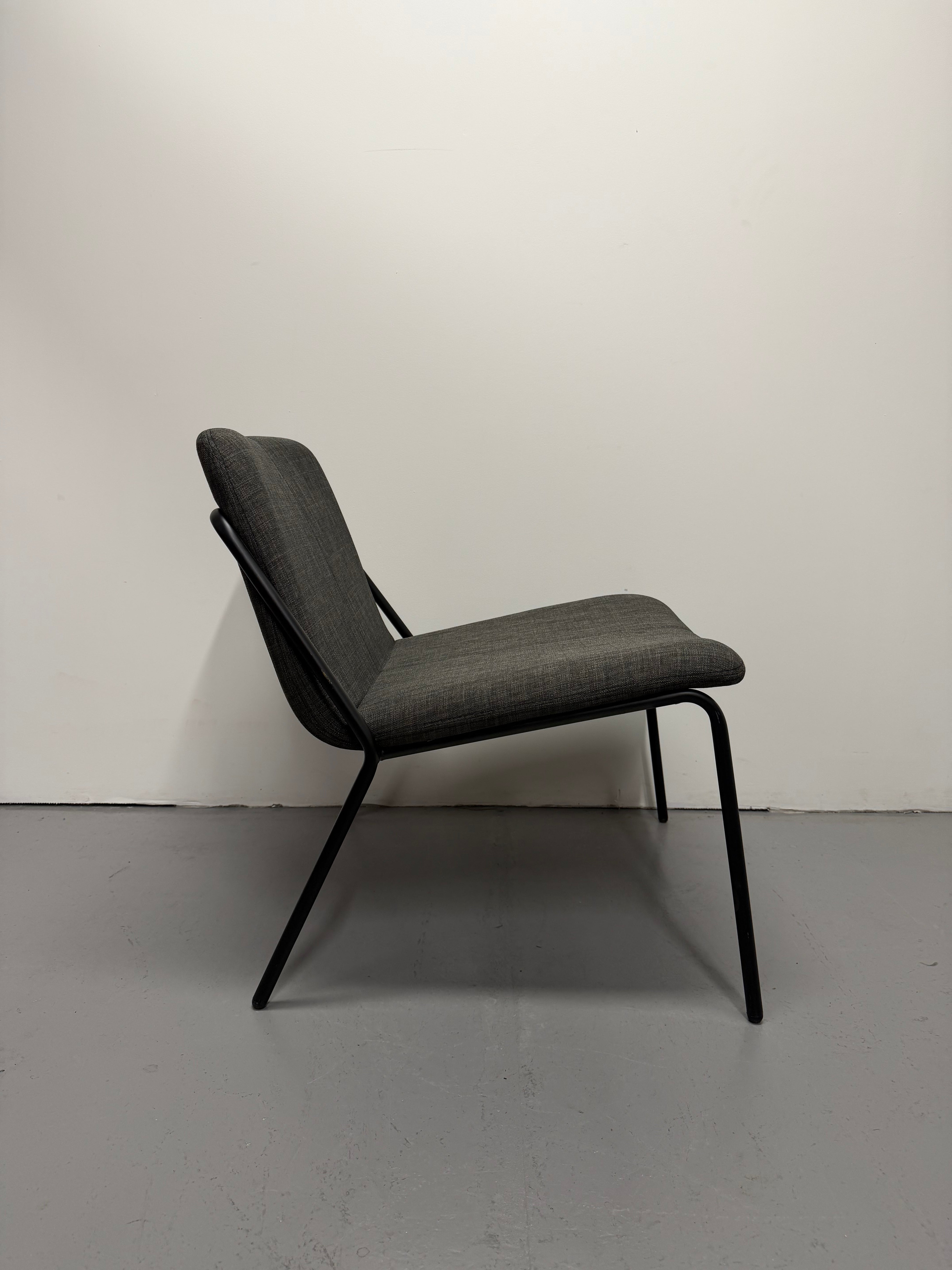Sling Lounge Chair in Lead Grey Fabric by M.A.D Design | Ex-Showroom