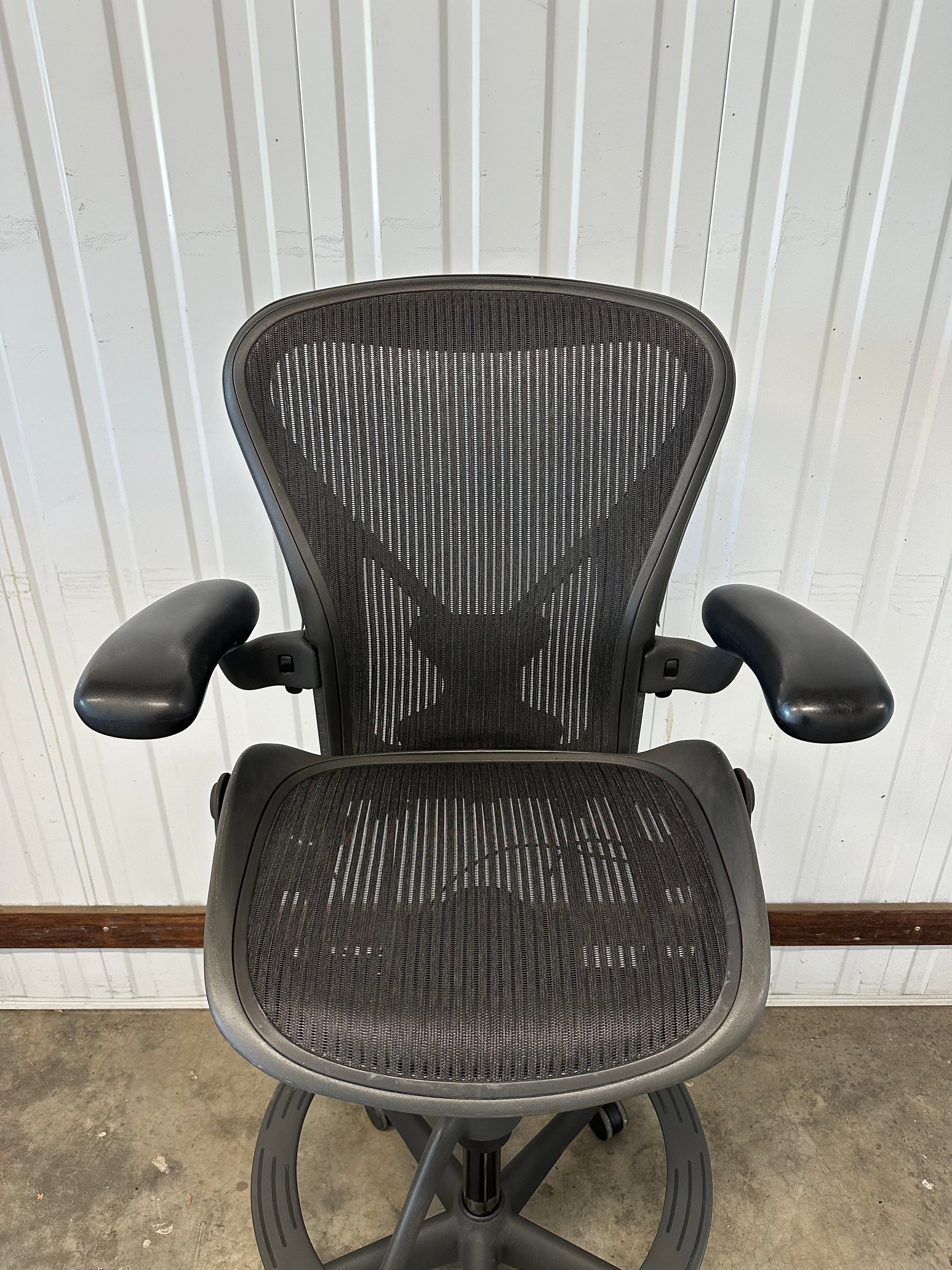 Herman Miller Aeron High drafting stool chair with Posture Fit - Size B