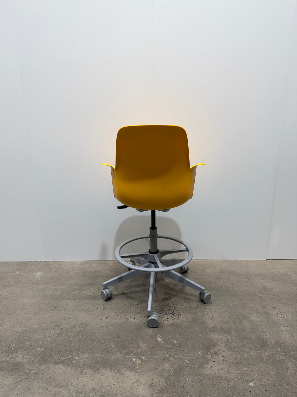 Steelcase Node Stool – Yellow Shell, Five-Star Base – view 8 – pre-owned