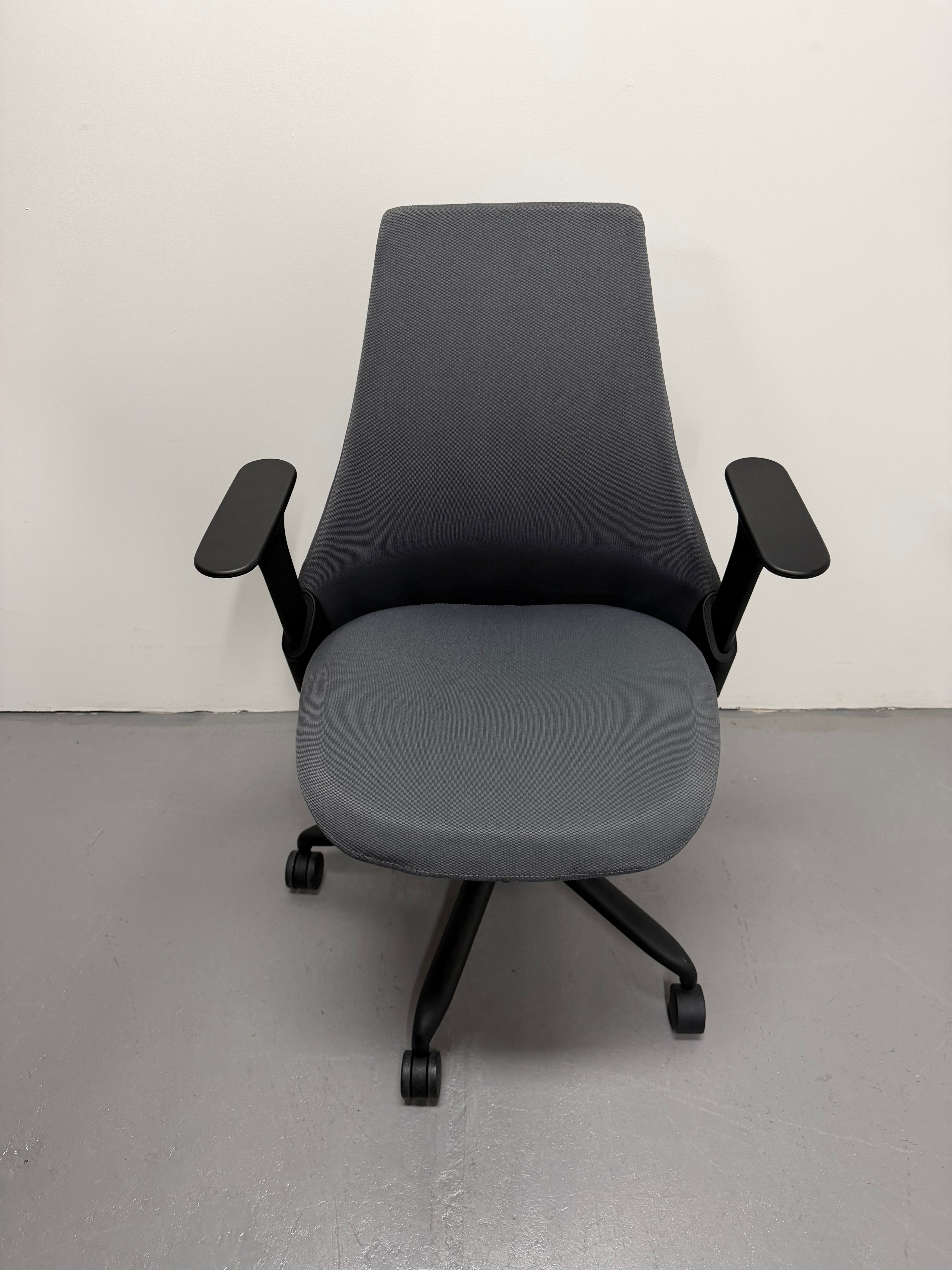 Herman Miller Sayl Task Chair with Armrests - Grey upholstered back