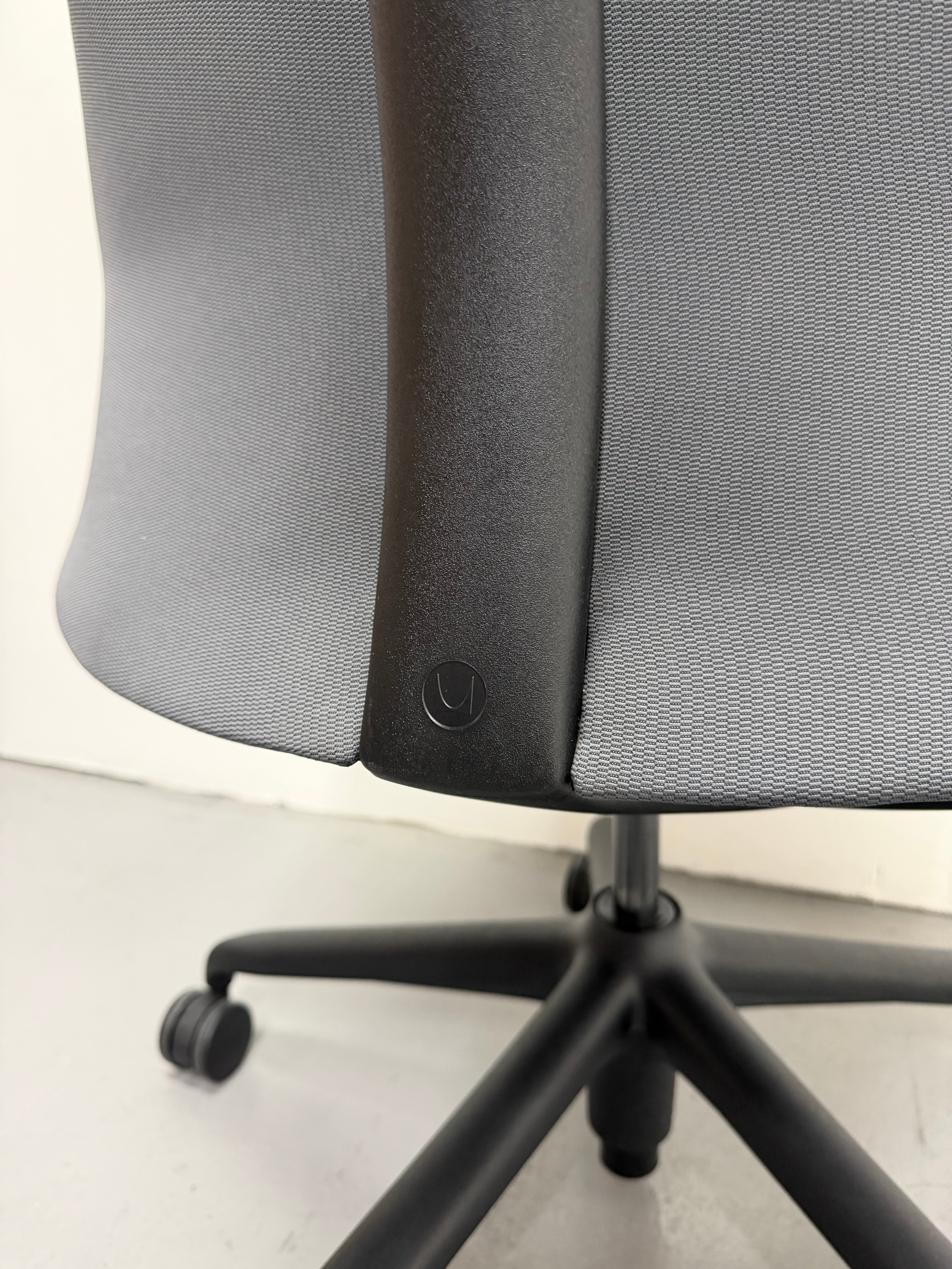 Herman Miller Sayl Task Chair with Armrests - Grey upholstered back