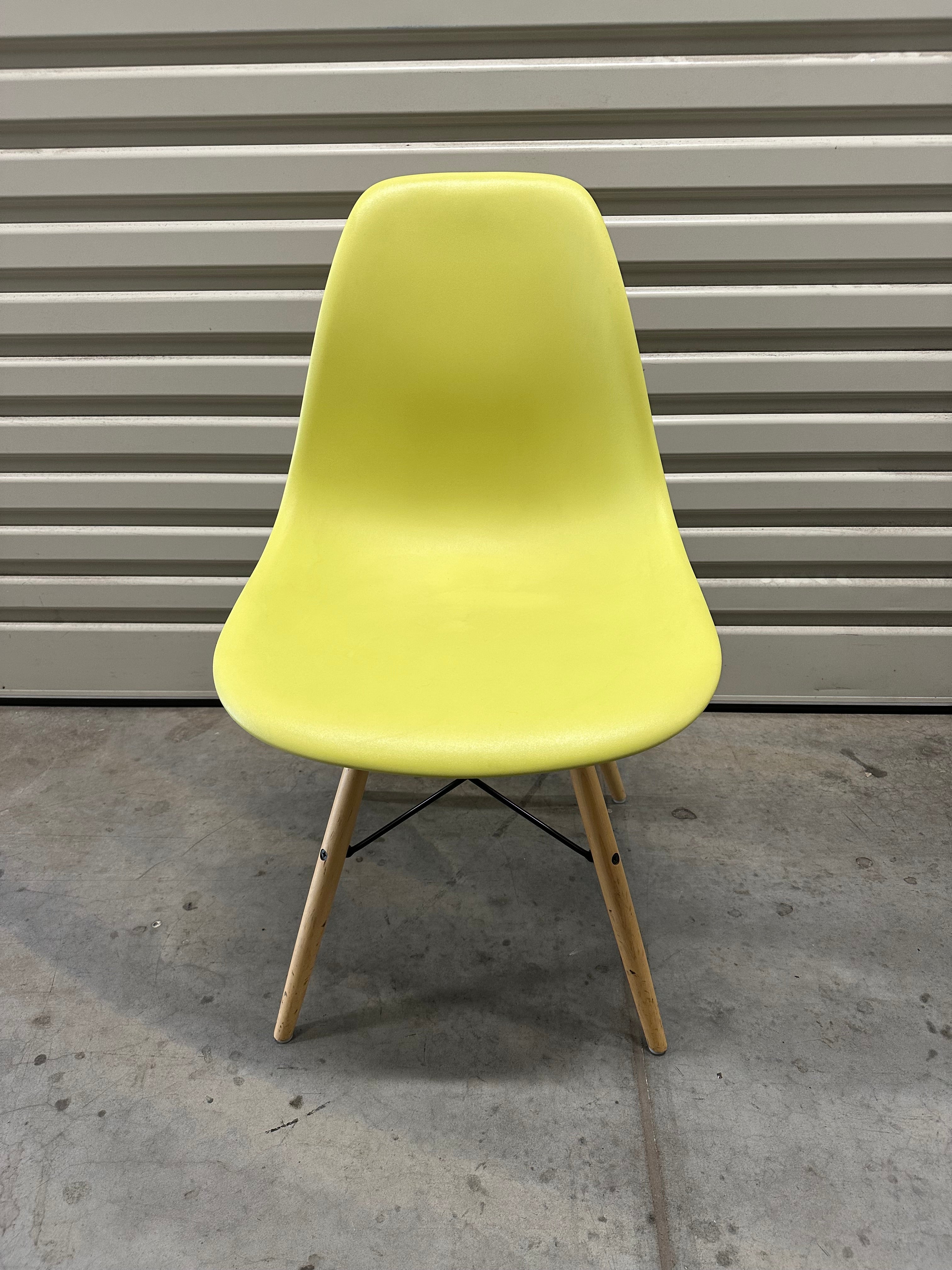 Original Eames Moulded Plastic Side Chair Dowel – Mustard