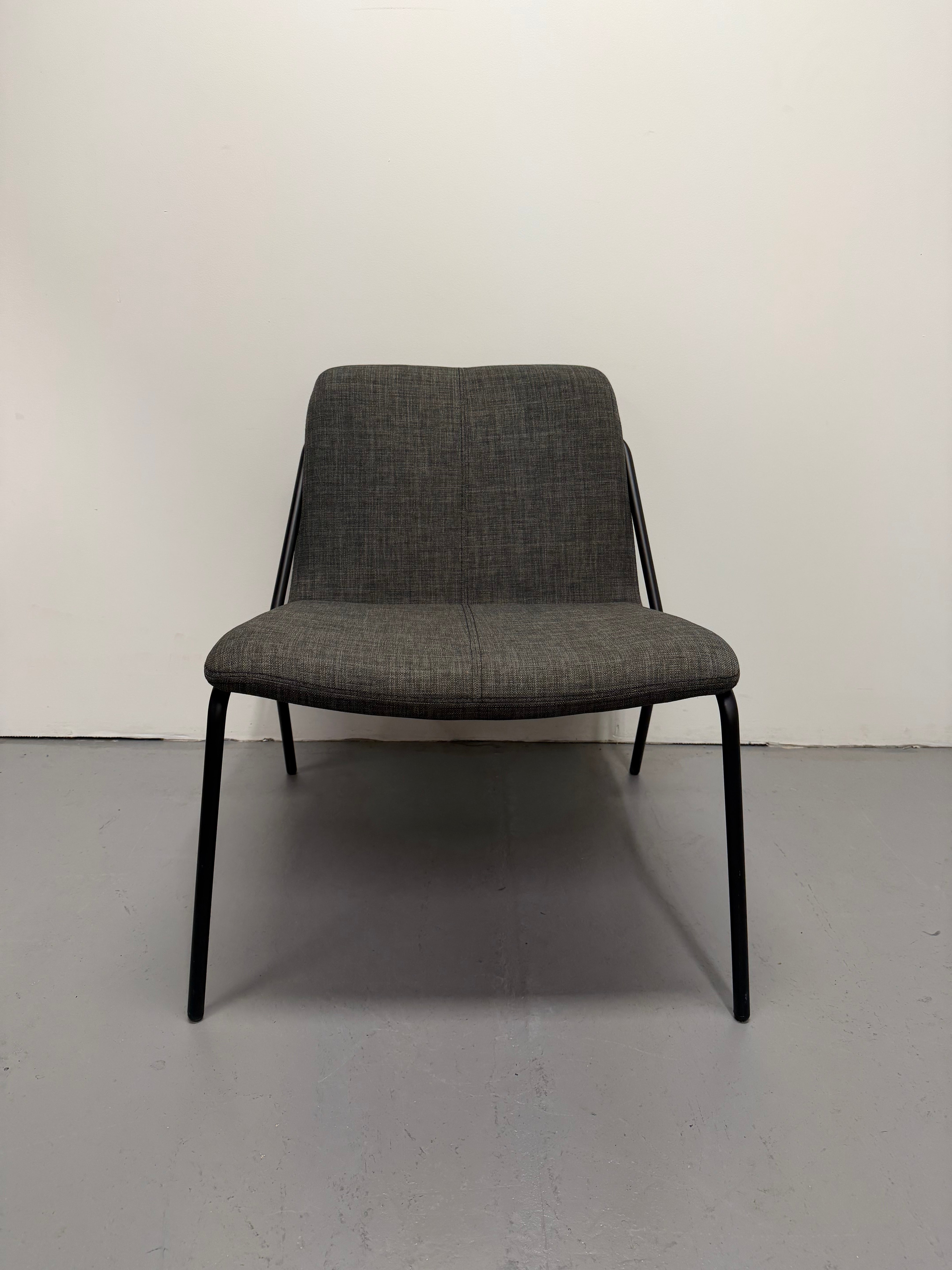 Sling Lounge Chair in Lead Grey Fabric by M.A.D Design | Ex-Showroom
