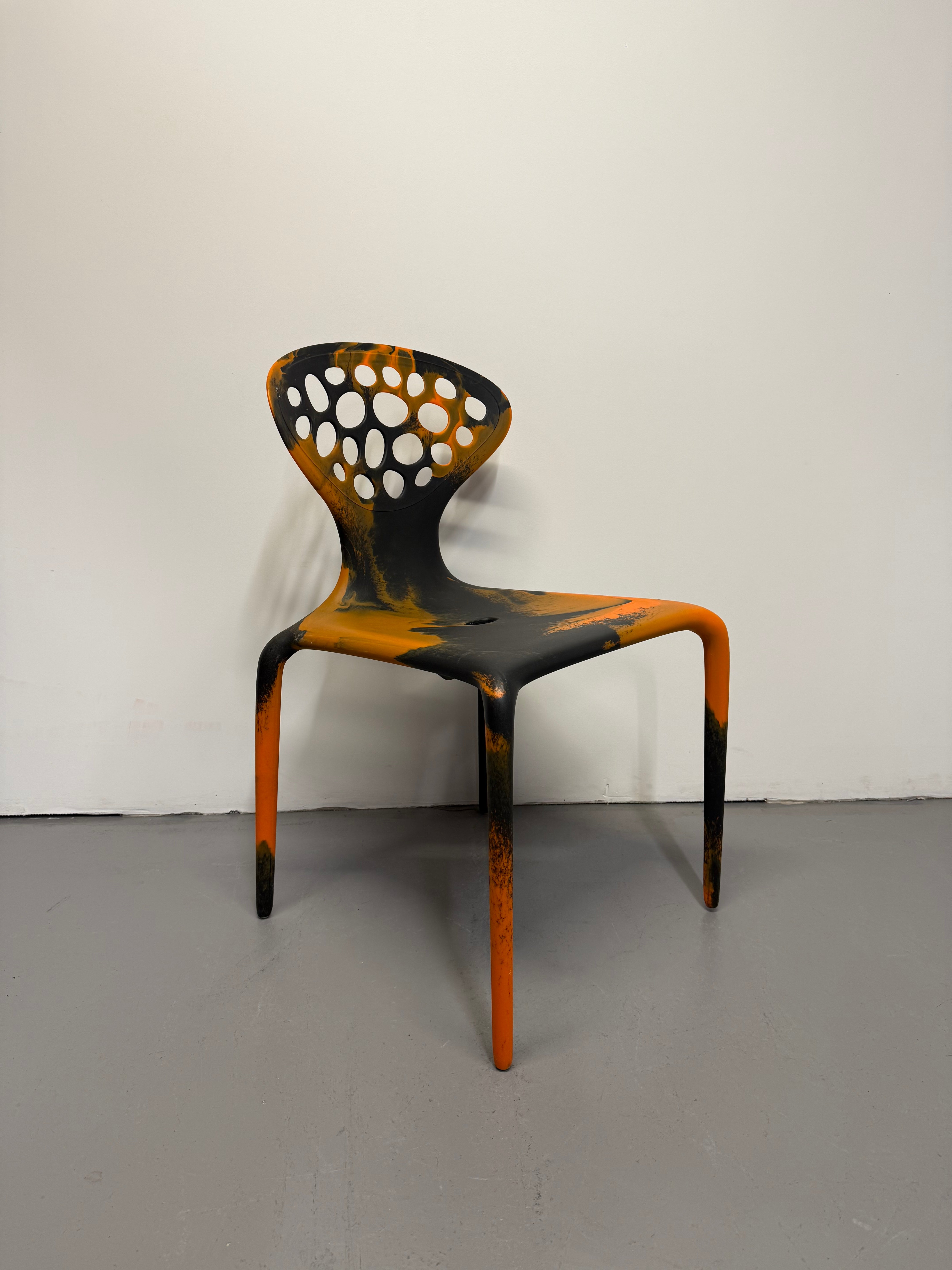 Moroso Supernatural Chair by Ross Lovegrove – Bi-Colour Black/Orange (2005)