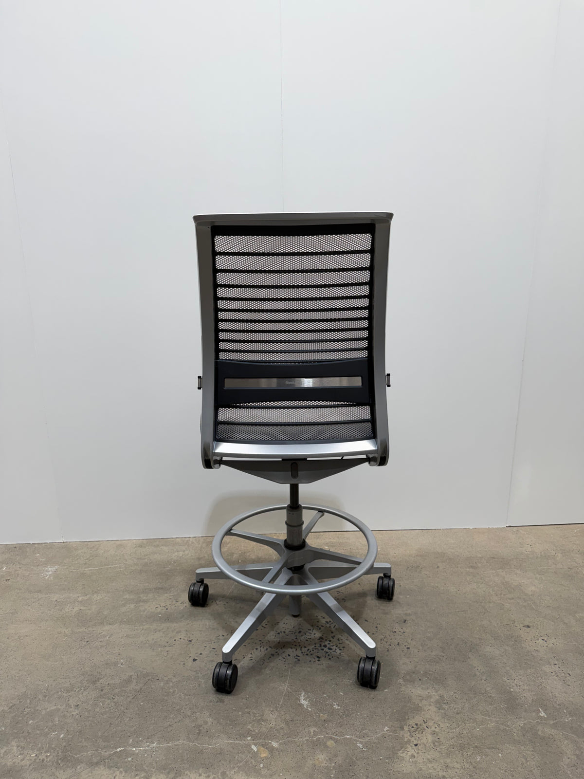 Steelcase Think V2 Drafting Stool – Grey, No Arms, Ex-Showroom – view 5 – pre-owned