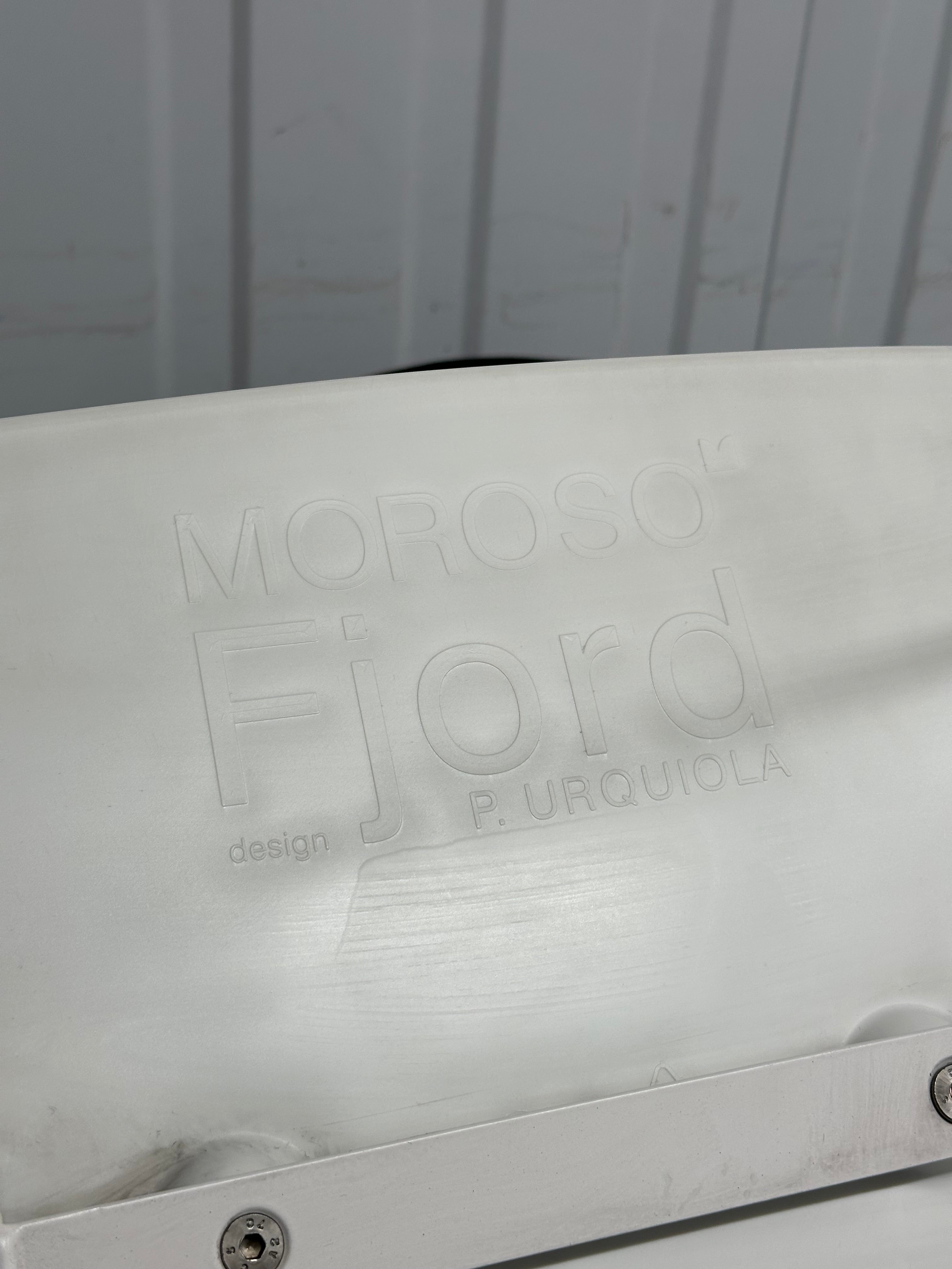 Moroso Fjord H Armchair - White with Satin Stainless Steel Base