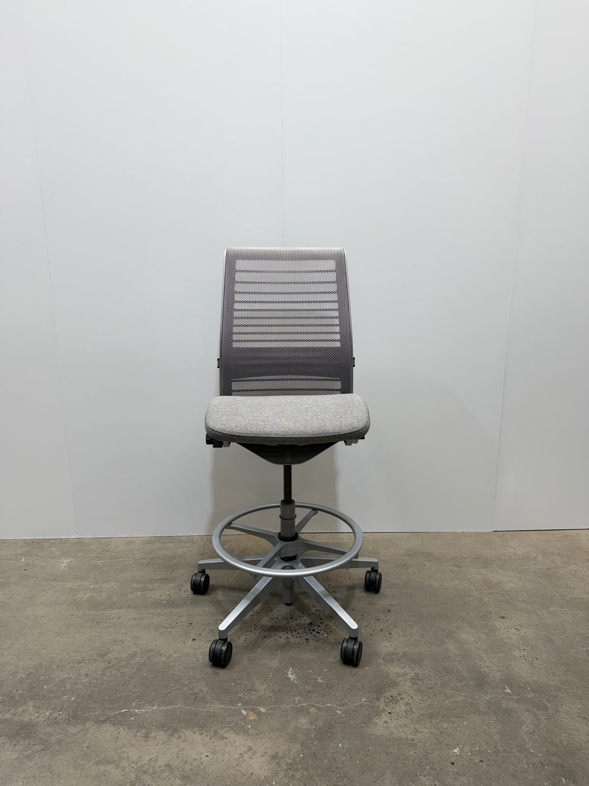 Steelcase Think V2 Drafting Stool – Grey, No Arms, Ex-Showroom – view 1 – pre-owned
