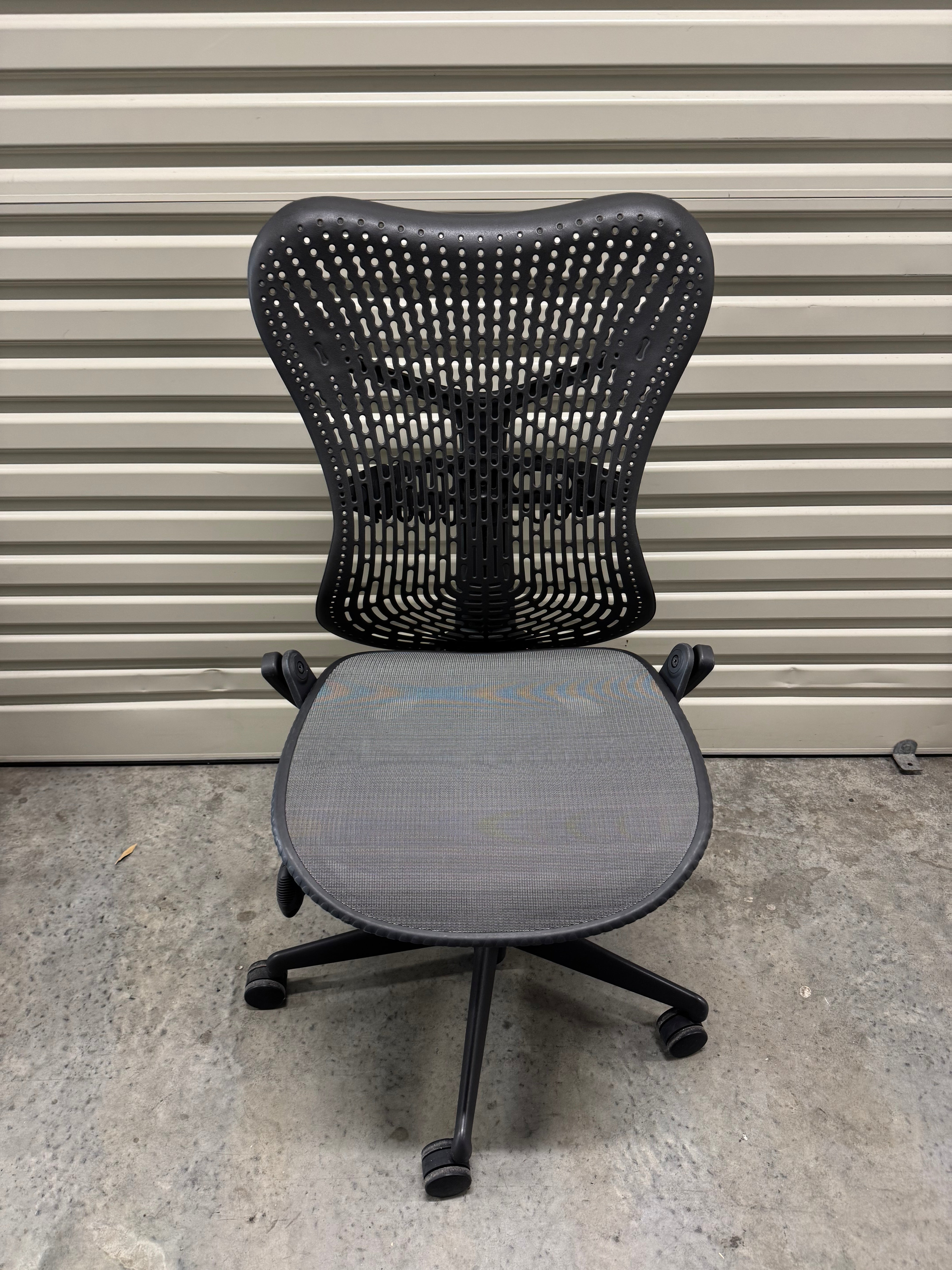 Herman Miller Mirra Office Chair no Arms - Graphite - Front and Back Tilt Lock