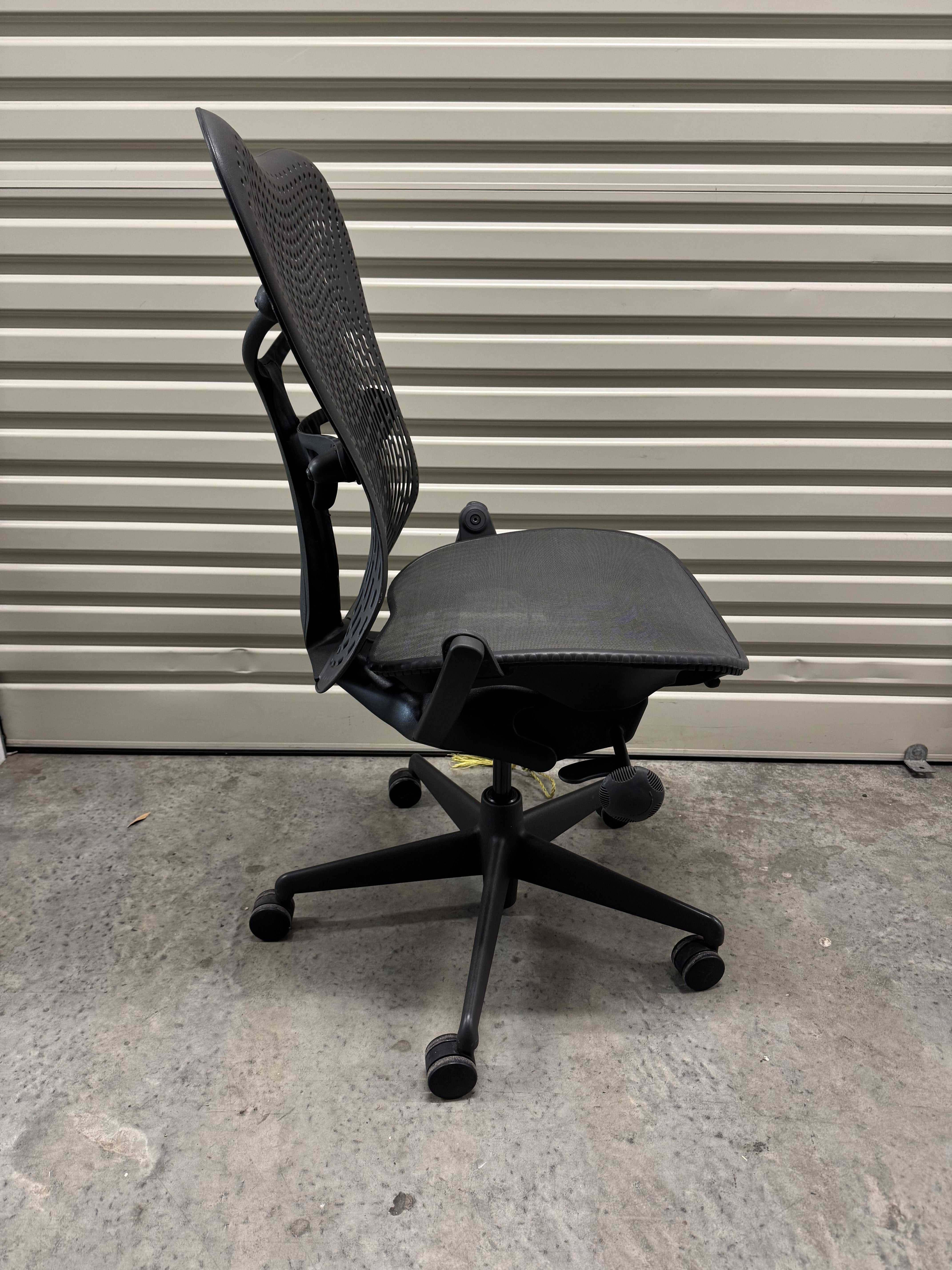 Herman Miller Mirra Office Chair no Arms - Graphite - Front and Back Tilt Lock