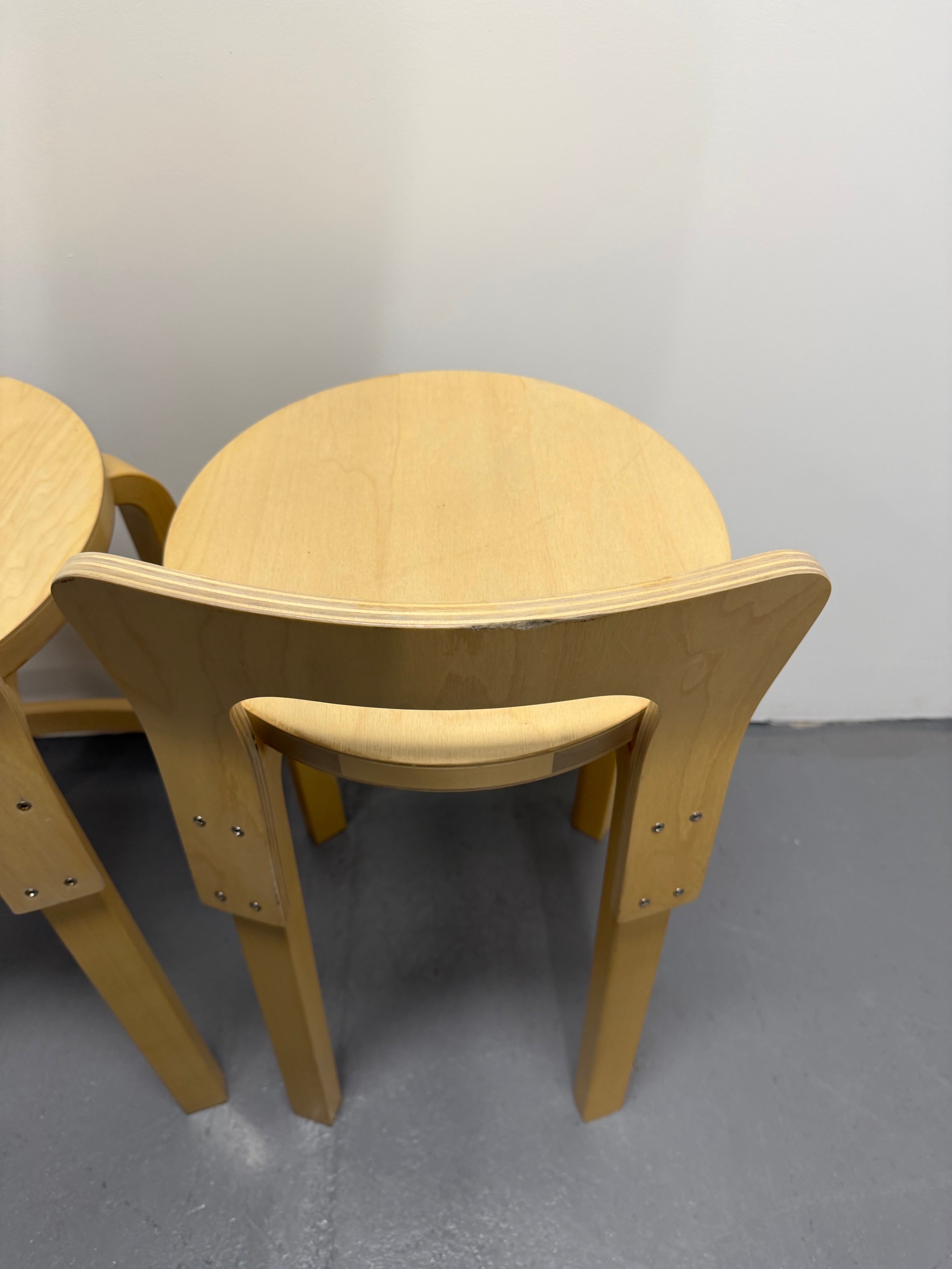 Artek Low Bar Stool K65 by Alvar Aalto – Natural Birch