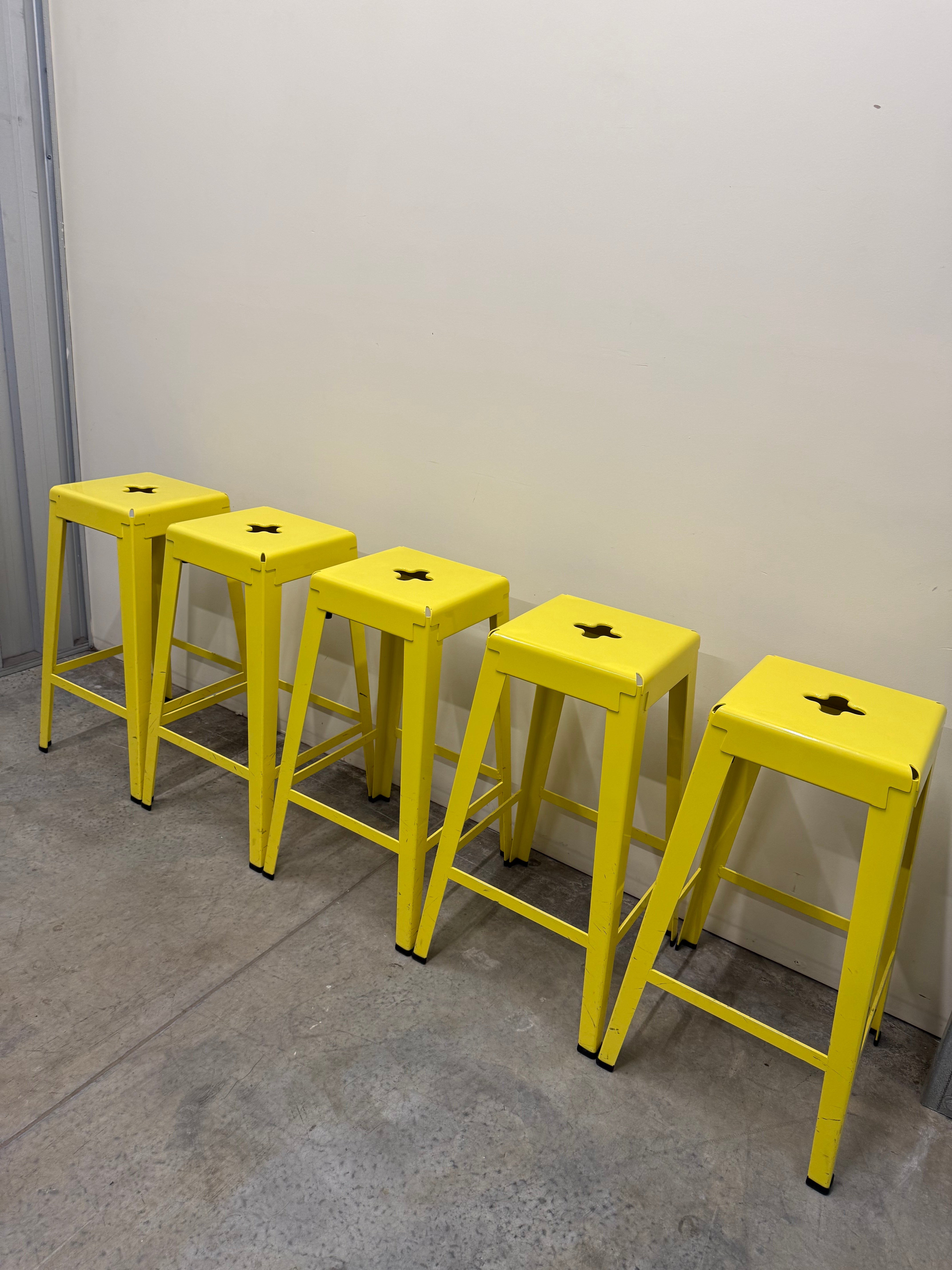 Tait Good One Barstool – Light Yellow Powder Coat Steel (Australian Made)