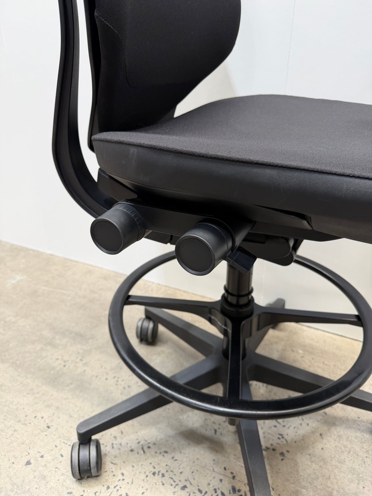 Steelcase Gesture Drafting Stool – Black Fabric, No Arms – view 6 – pre-owned