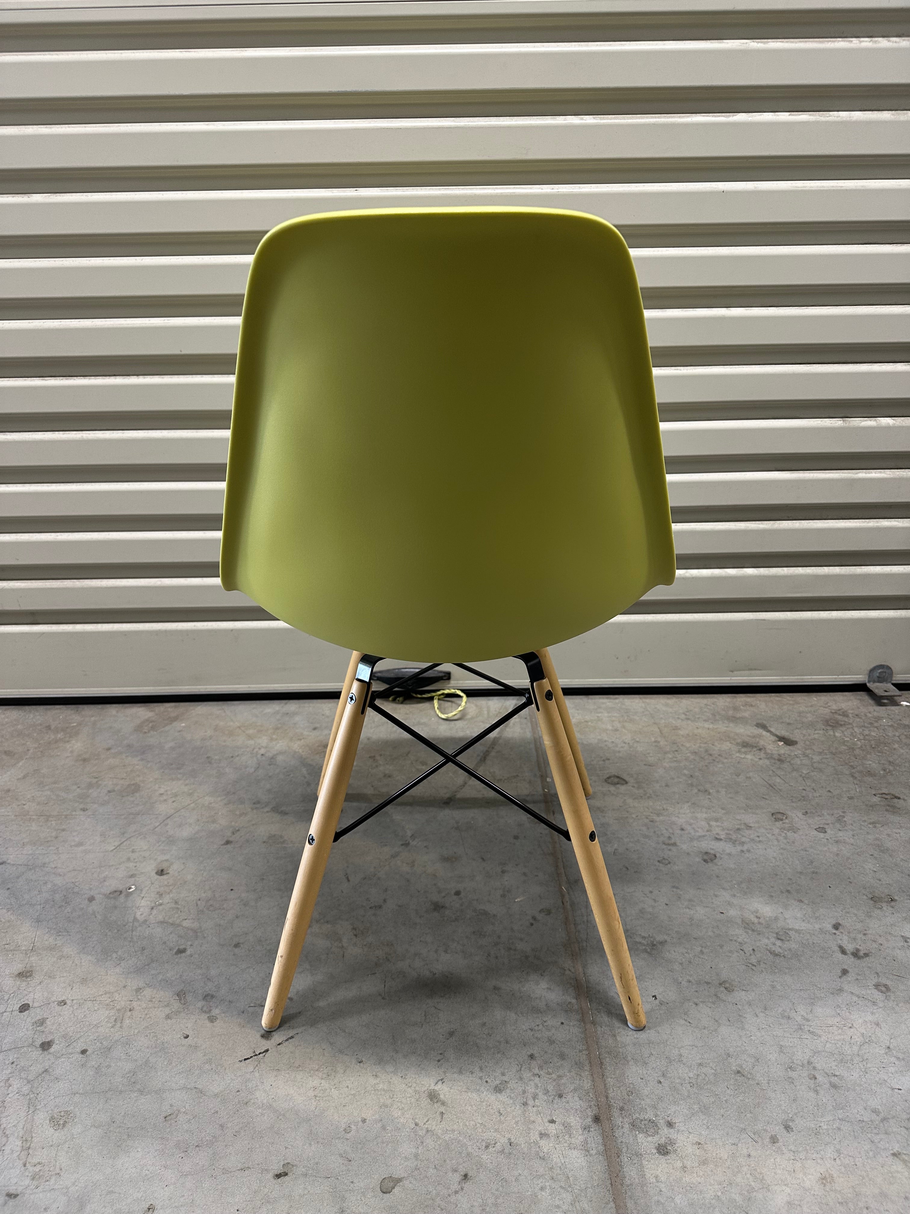 Original Eames Moulded Plastic Side Chair Dowel – Mustard