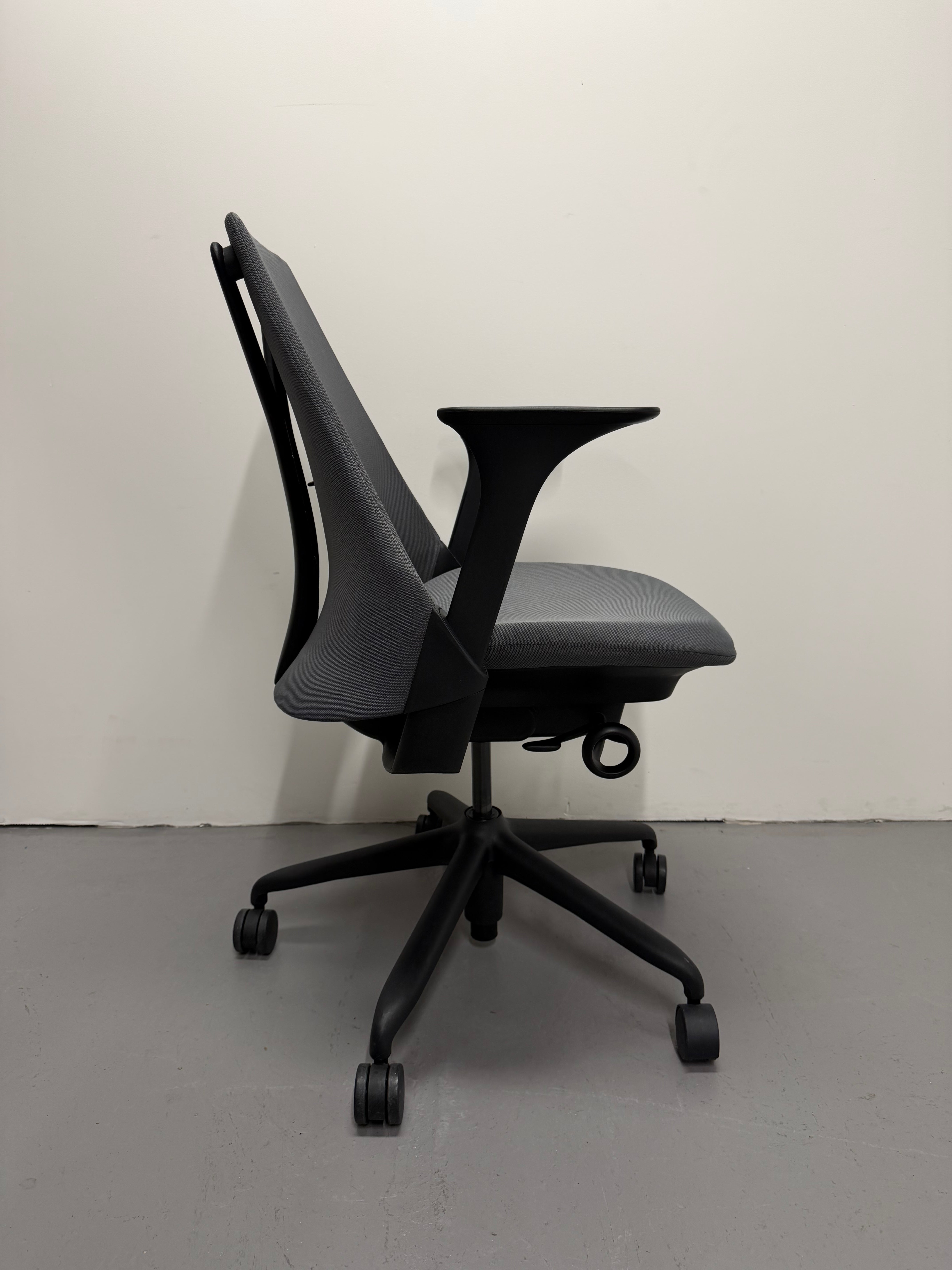 Herman Miller Sayl Task Chair with Armrests - Grey upholstered back