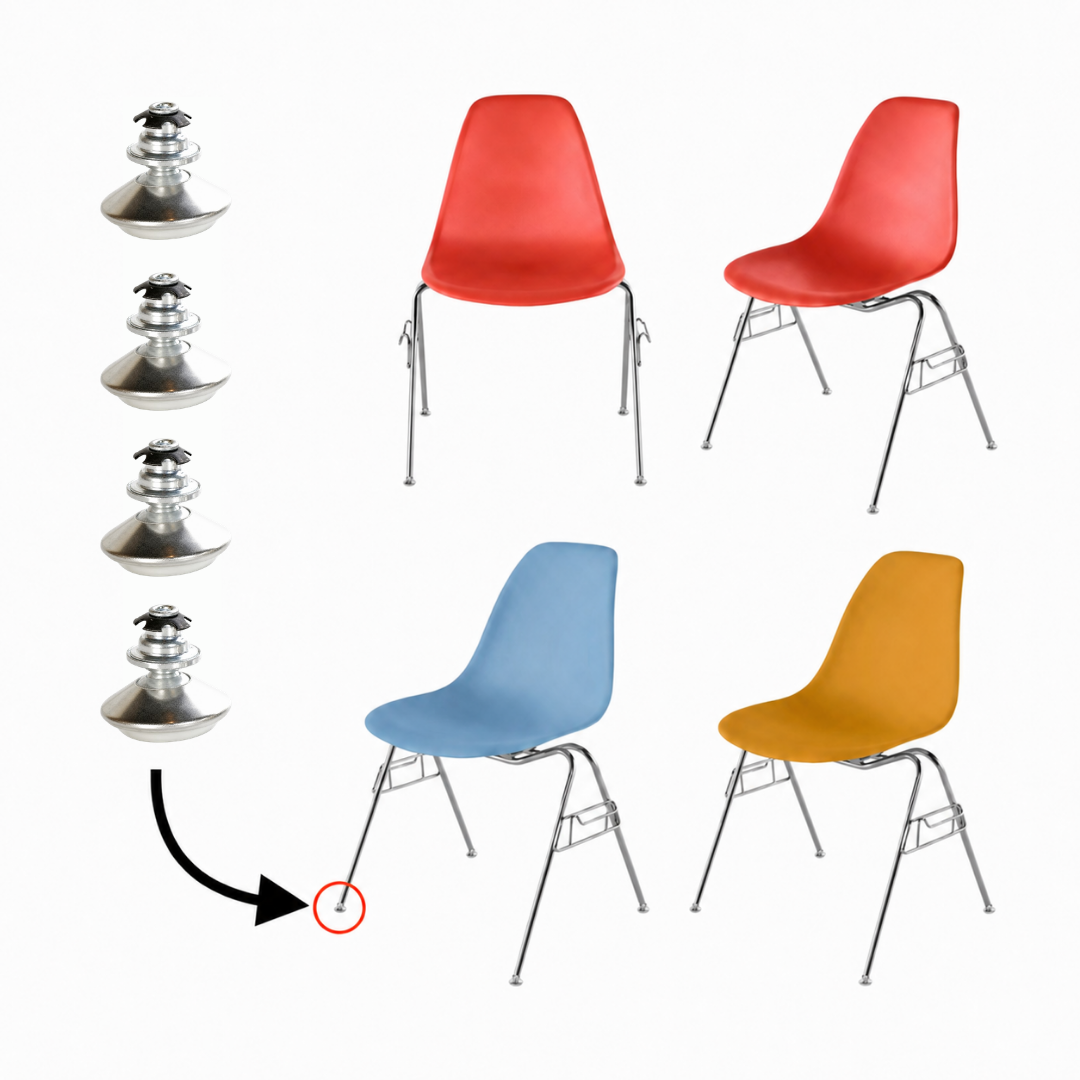 Replacement Nylon Glides for Eames H-Base / DSS Shell Chair