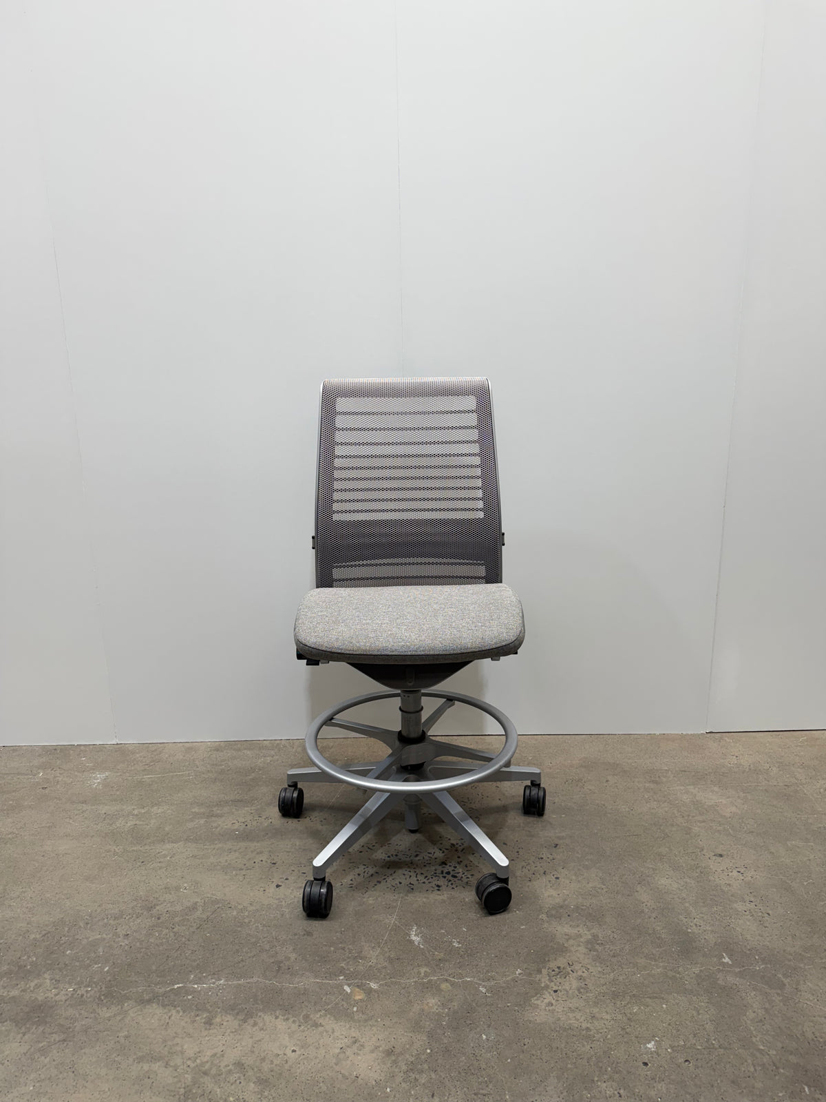 Steelcase Think V2 Drafting Stool – Grey, No Arms, Ex-Showroom – view 9 – pre-owned