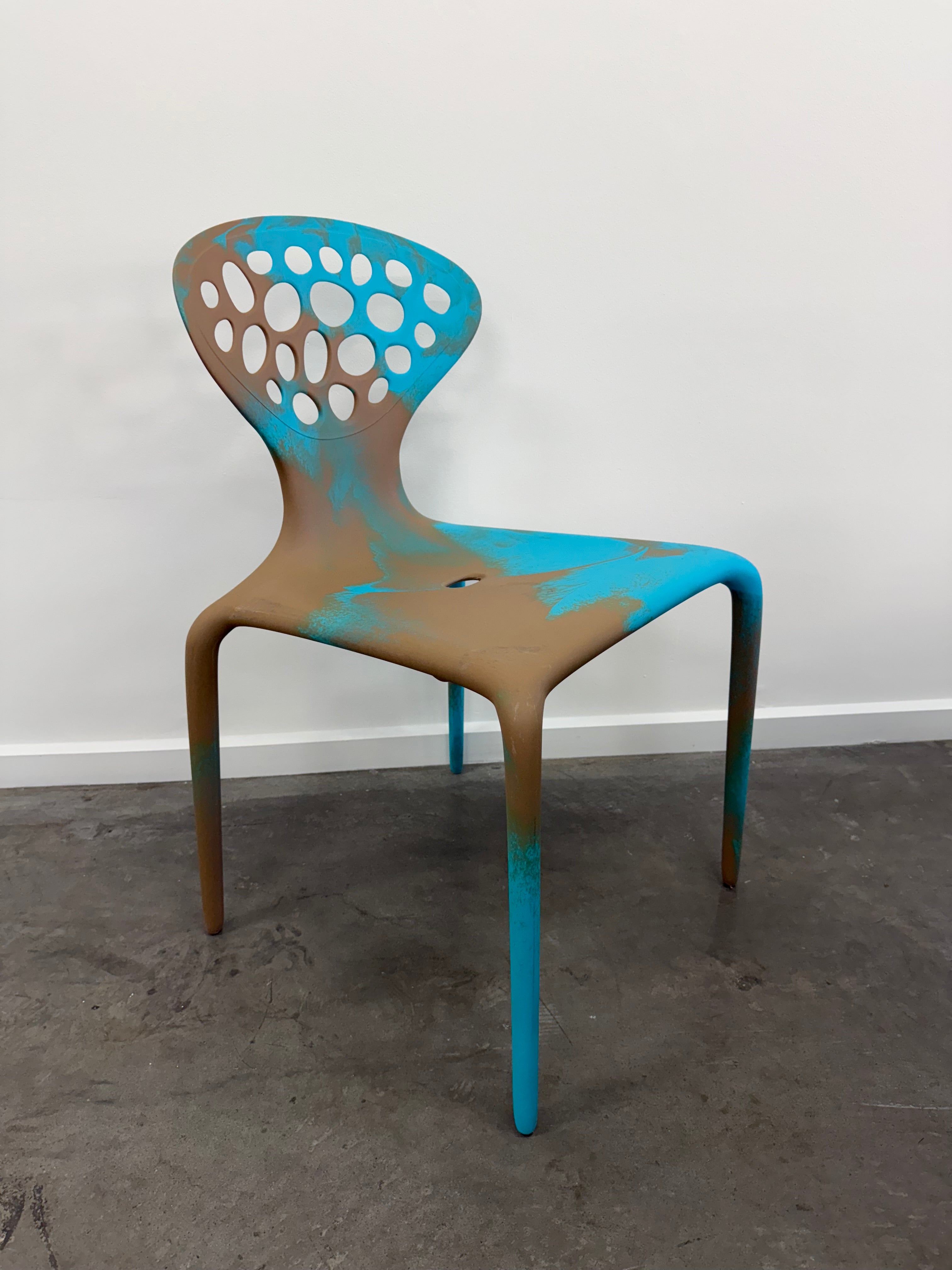 Moroso Supernatural Chair by Ross Lovegrove – Bi-Colour Turquoise/Cappuccino (2005)