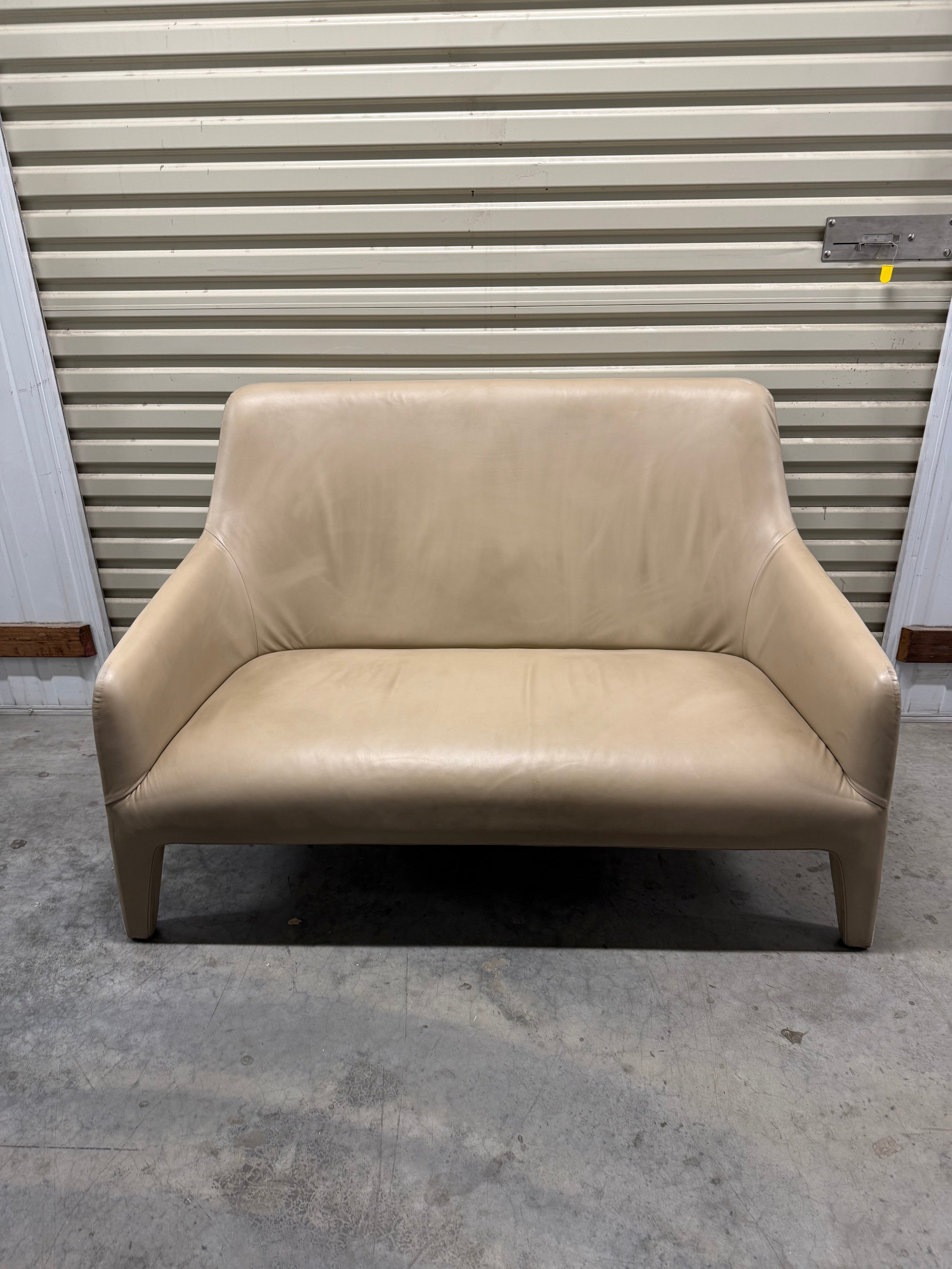 Jardan Kelly Two Seater Sofa – Beige Leather