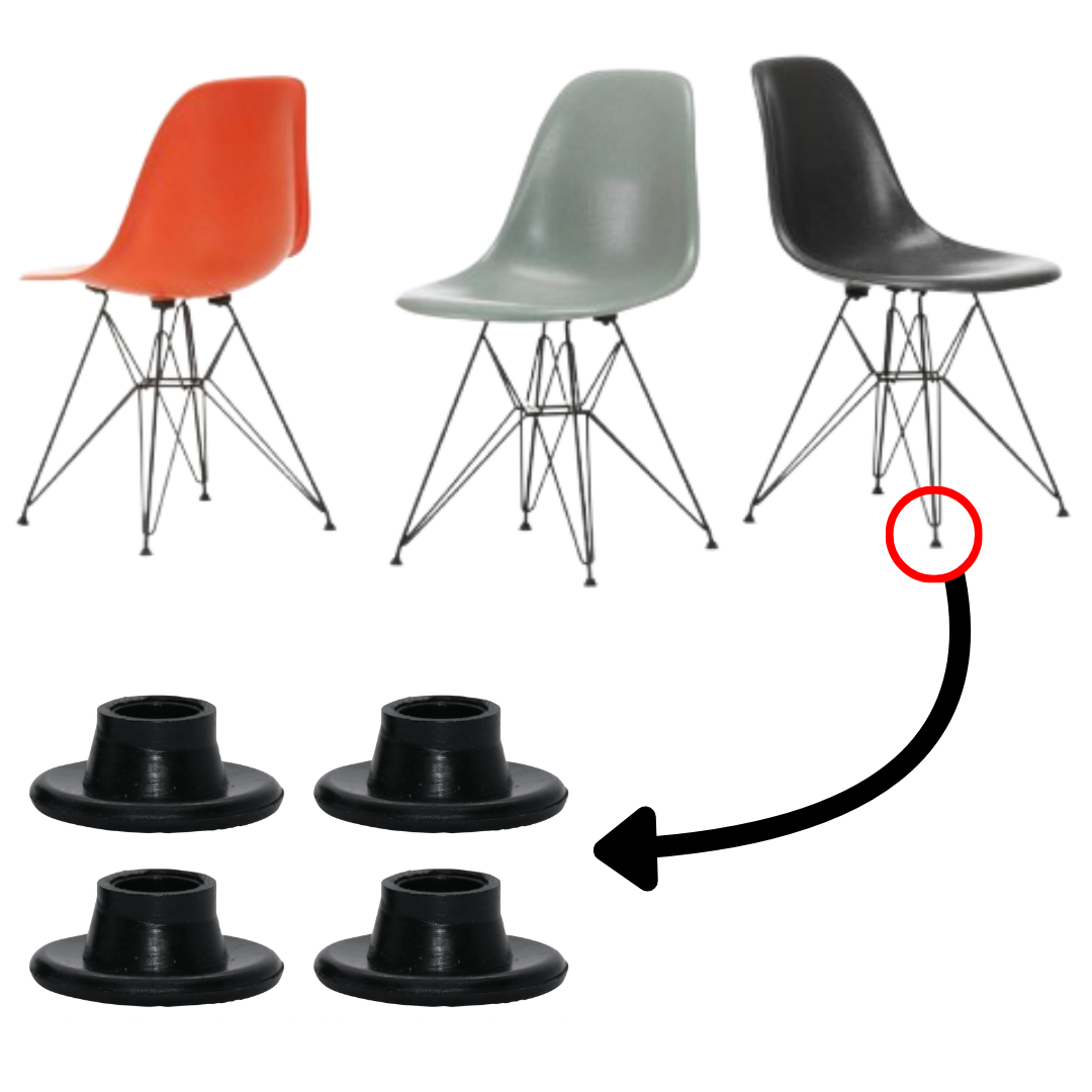 Eames Wire Chair Virta Eiffel Tower Replacement Feet Glides Black Enjoy Seconds