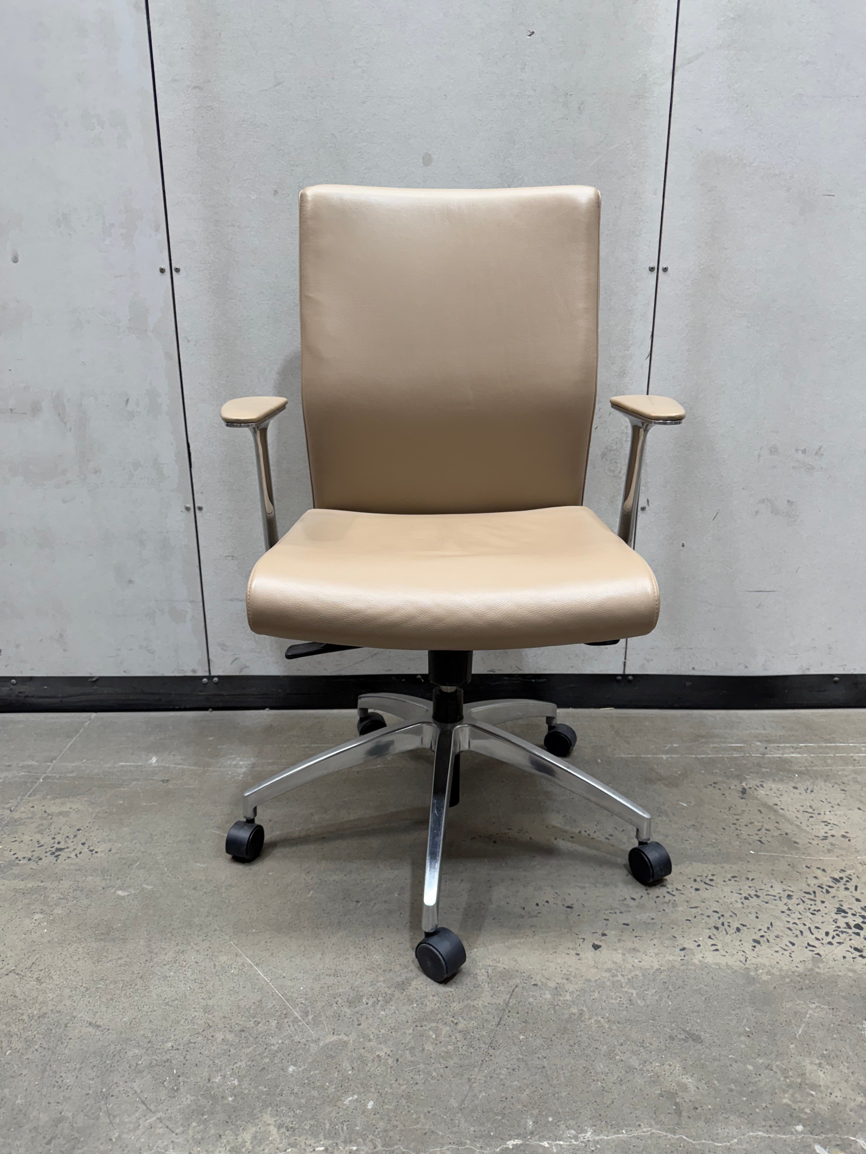 Zenith Invention Medium Back Executive Boardroom Meeting Chair – Beige