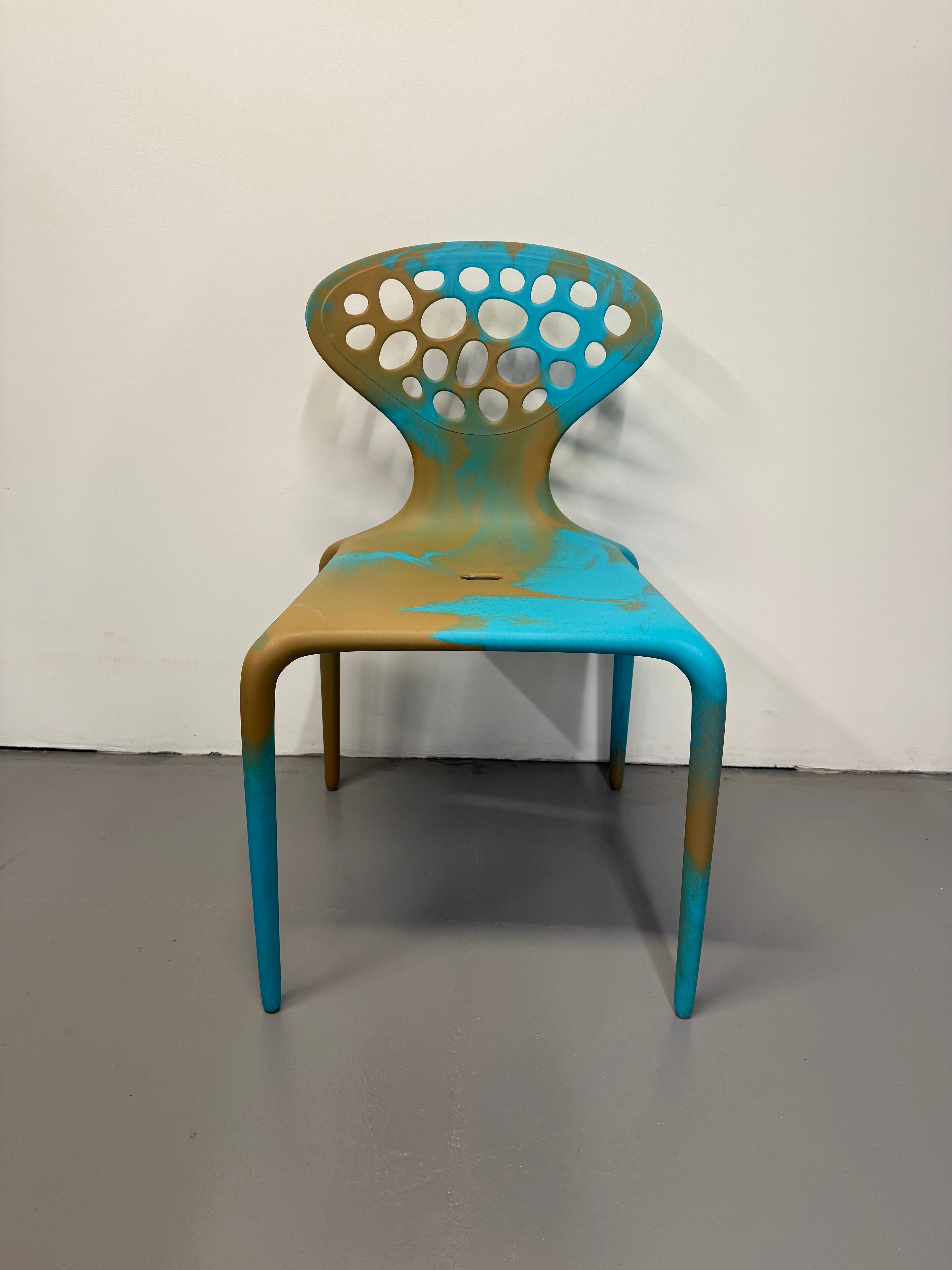Moroso Supernatural Chair by Ross Lovegrove – Bi-Colour Turquoise/Cappuccino (2005)