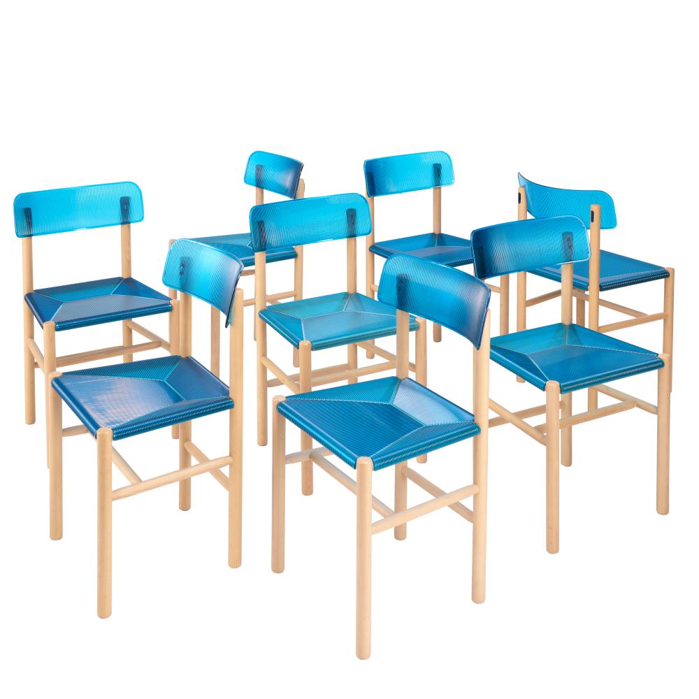 RARE Jasper Morrison ‘Trattoria’ Chairs for Magis – Sky Blue (6x Available)