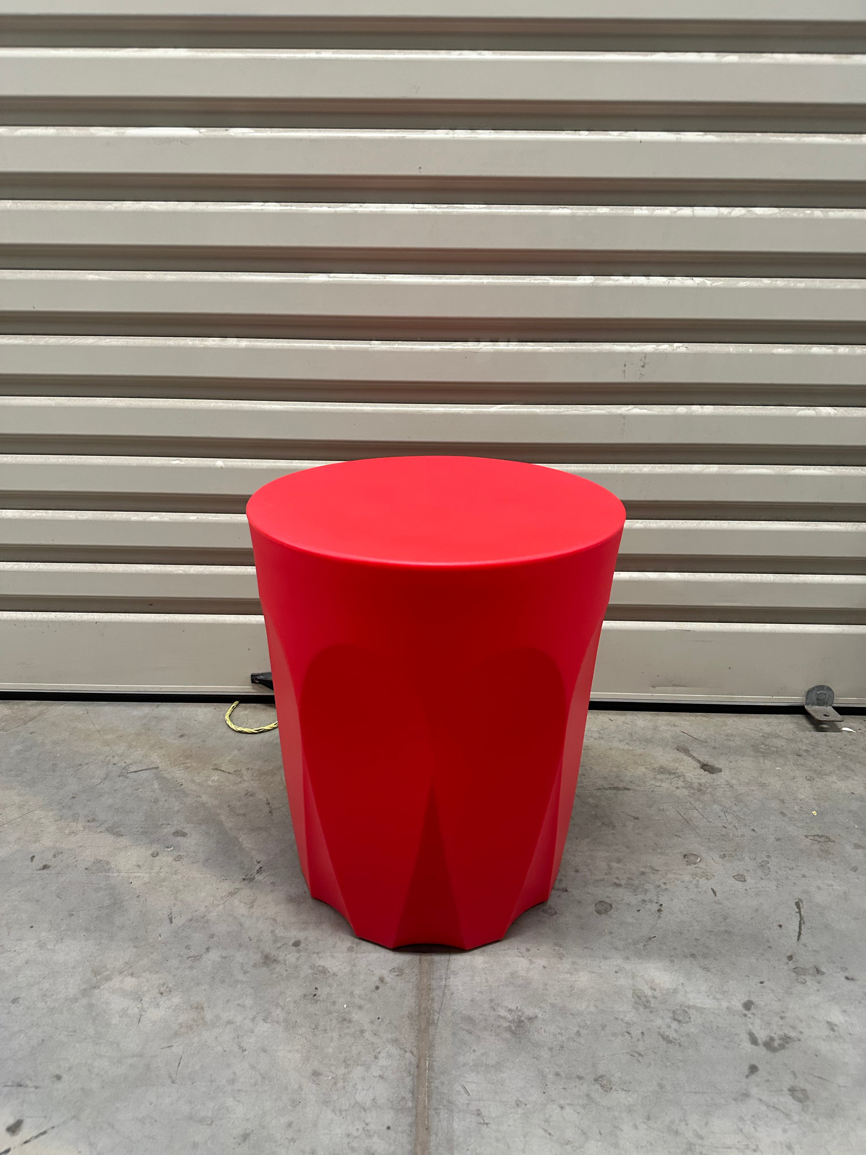 Latte Café Stool by Keith Melbourne's Glass Collection - Red