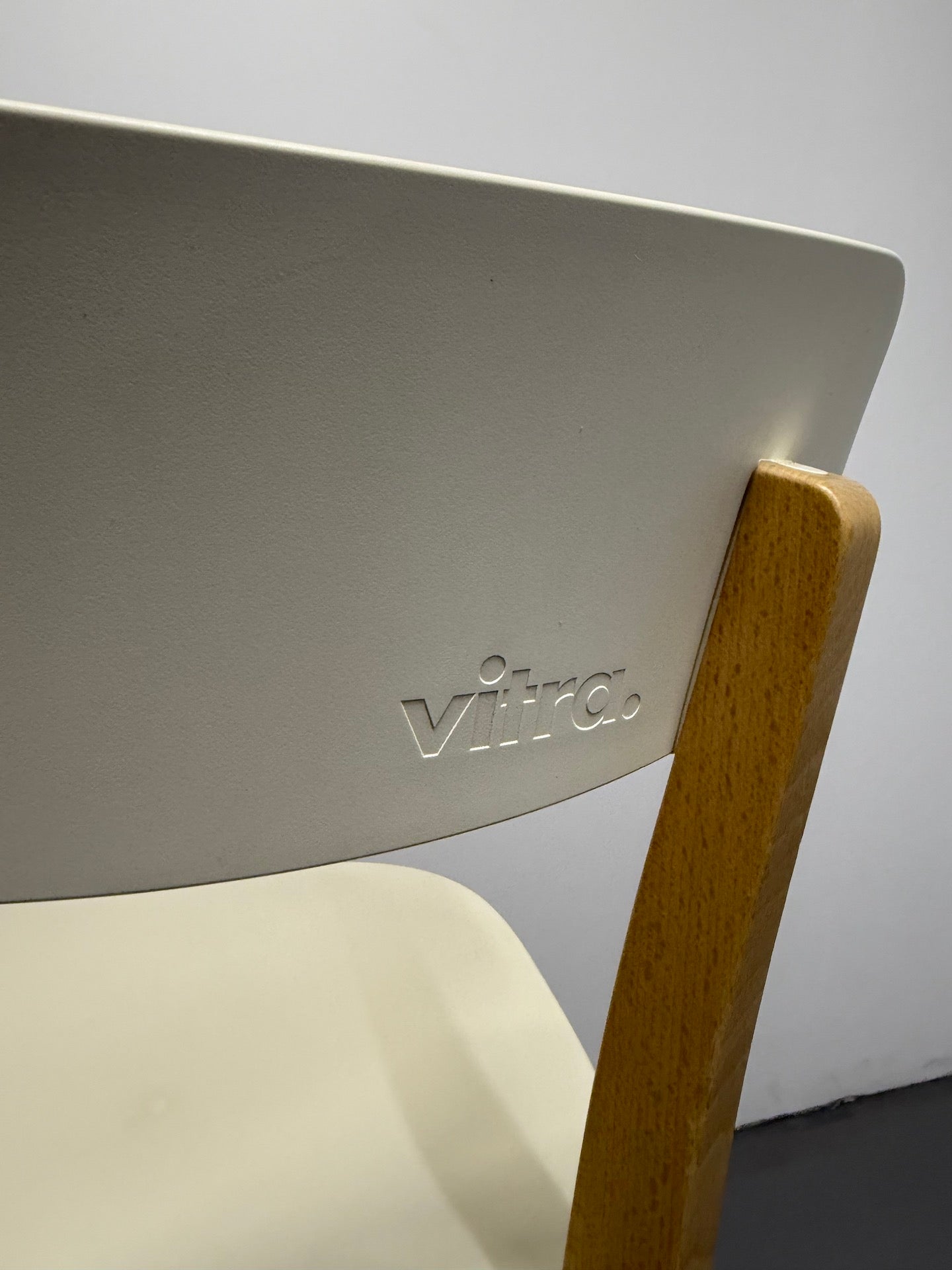 Vitra Basel Chair by Jasper Morrison – Beech Frame with White Seat & Back