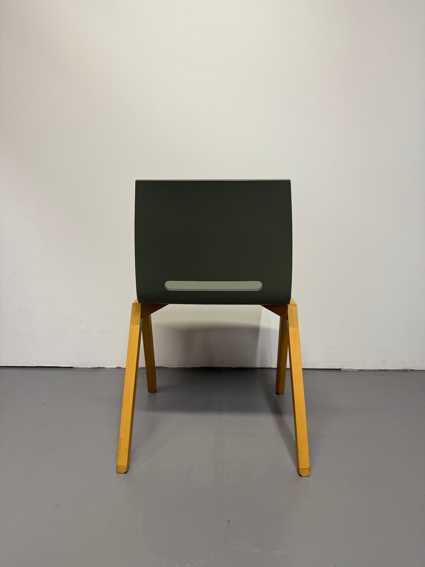 Hussl Forum 2S Chairs – Green Bentwood with Solid Beech Base - Stackable