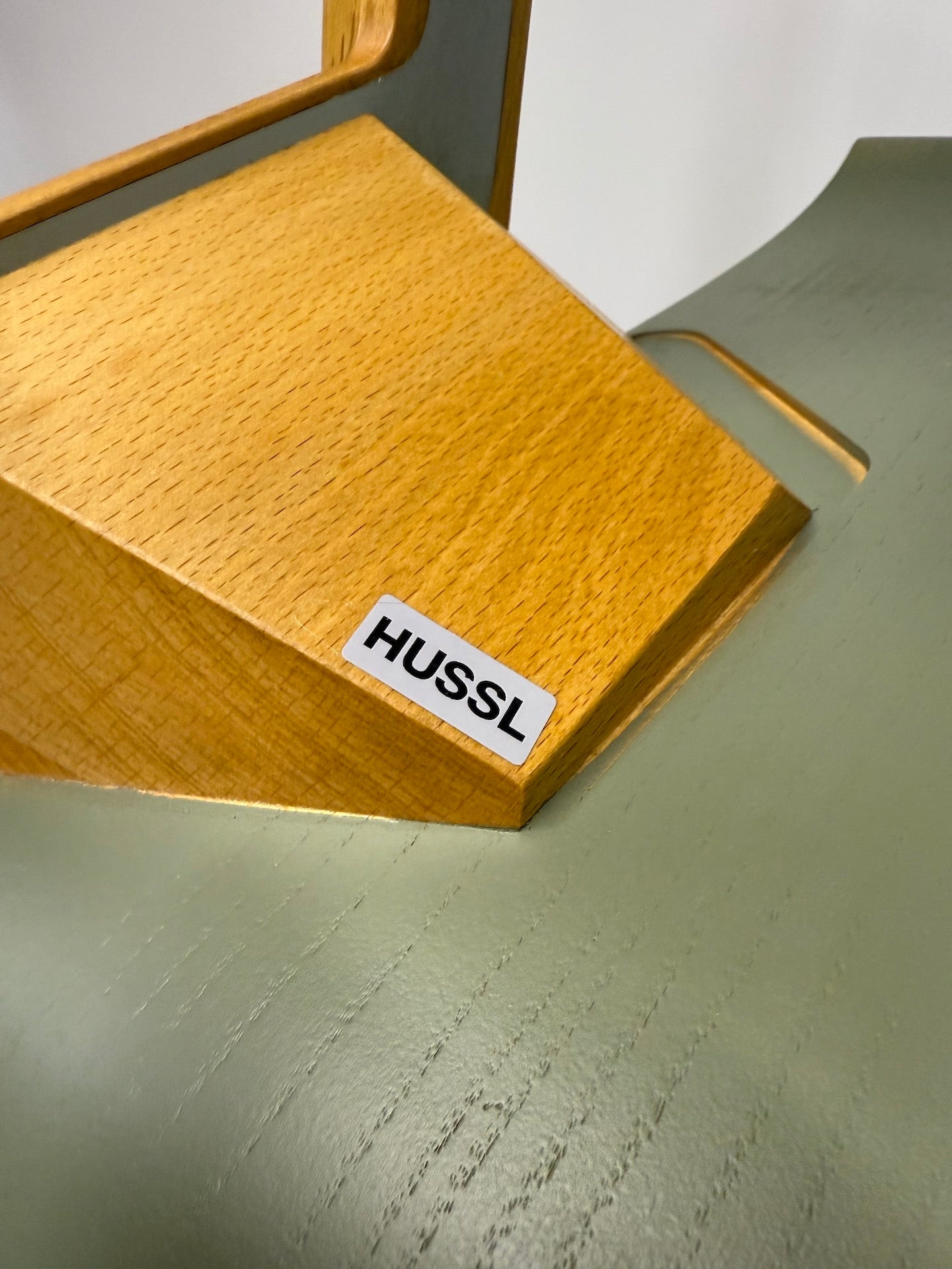 Hussl Forum 2S Chairs – Green Bentwood with Solid Beech Base - Stackable