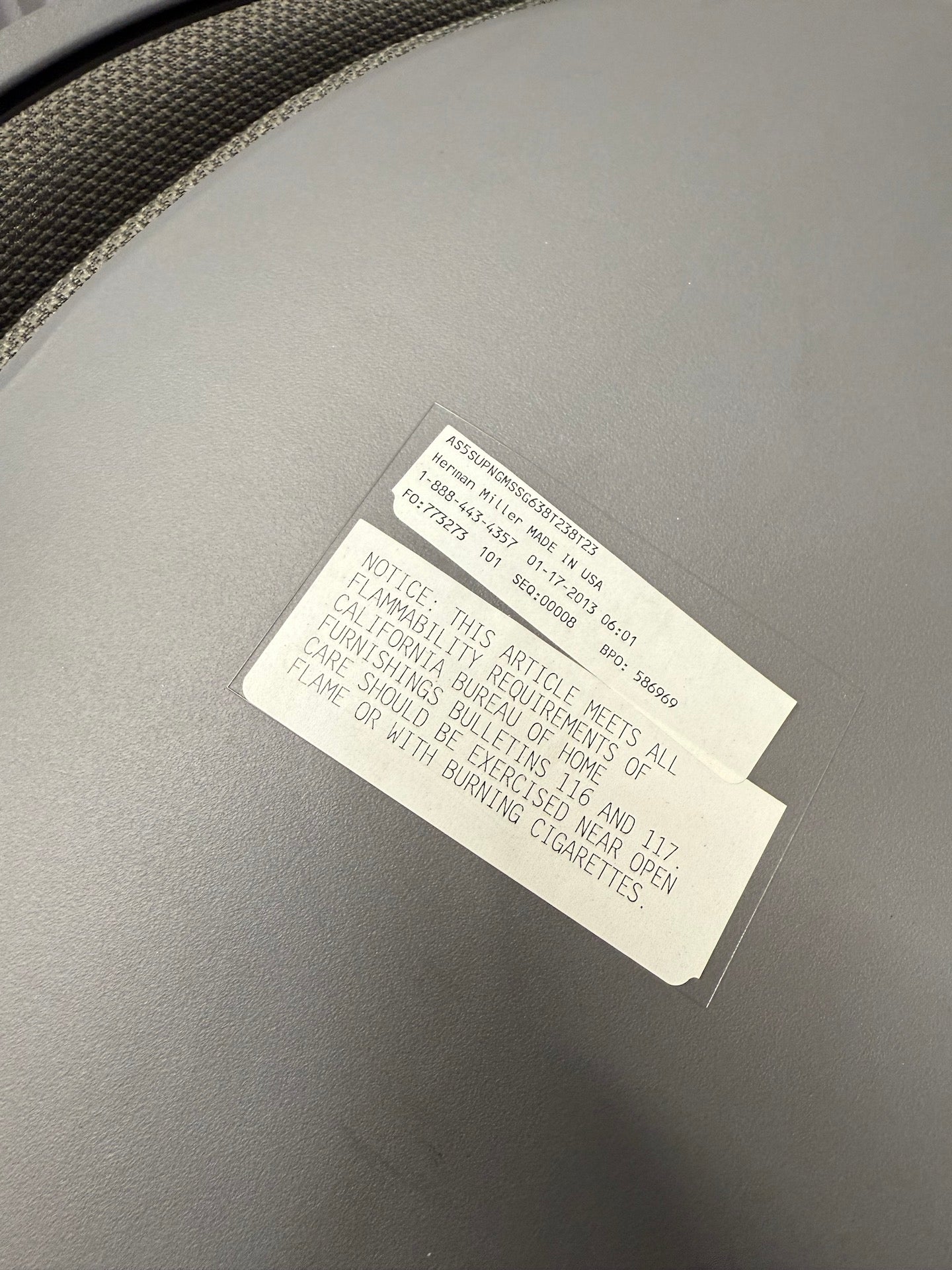 RARE Herman Miller Sayl Side Chair - Sled Base with fixed Arms (Grey Suspension Back)