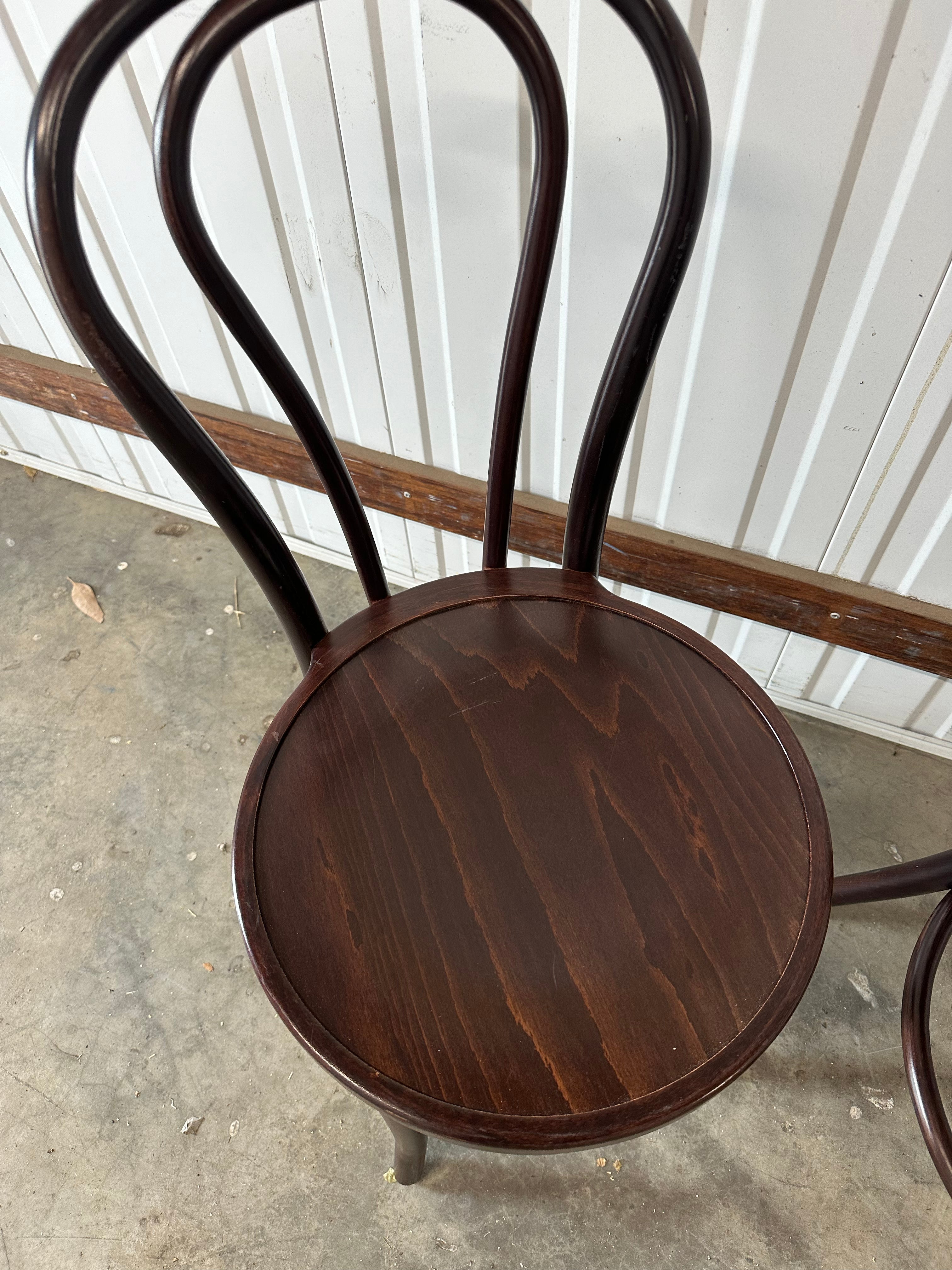 2x Original No 18 Brown Bentwood Chairs